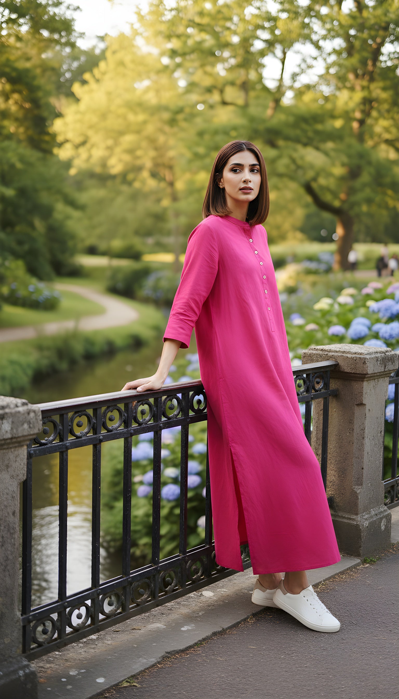 Deep Pink Radiance Luxe Modest Co-Ord Set