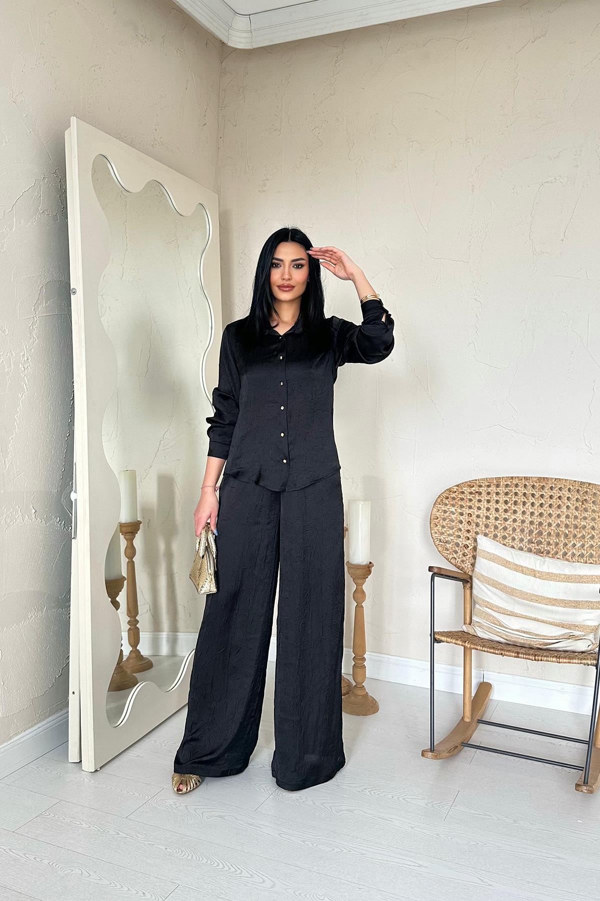 premium black co-ord outfit for women india