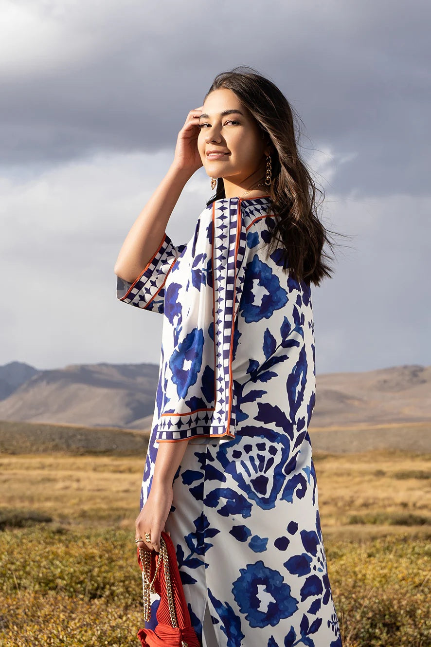 Modest coord sets in white and floral print - Haya & Kalos