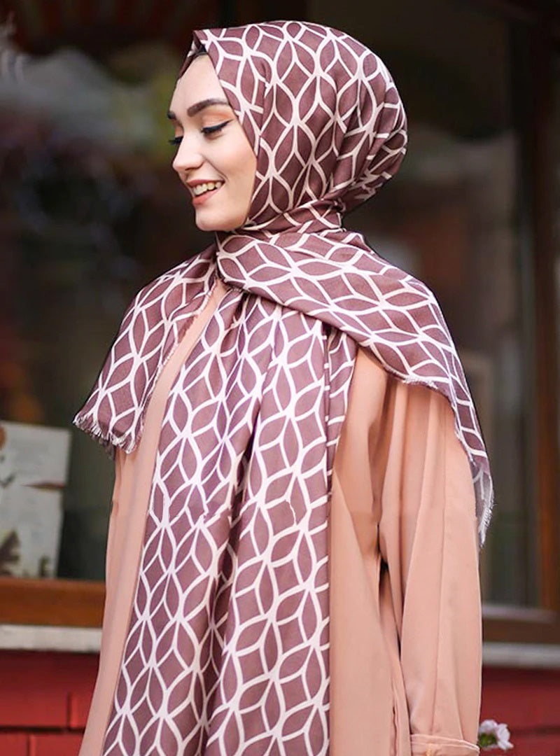 Lattice Pashmina Cotton Hijab
