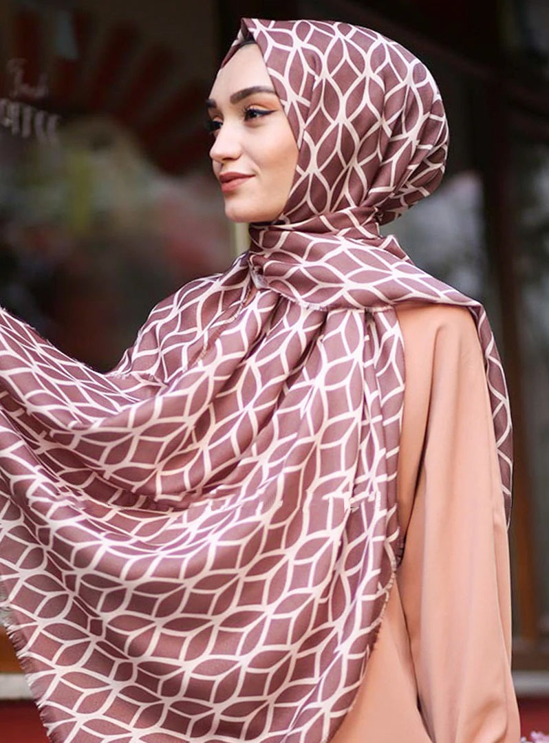 Lattice Pashmina Cotton Hijab