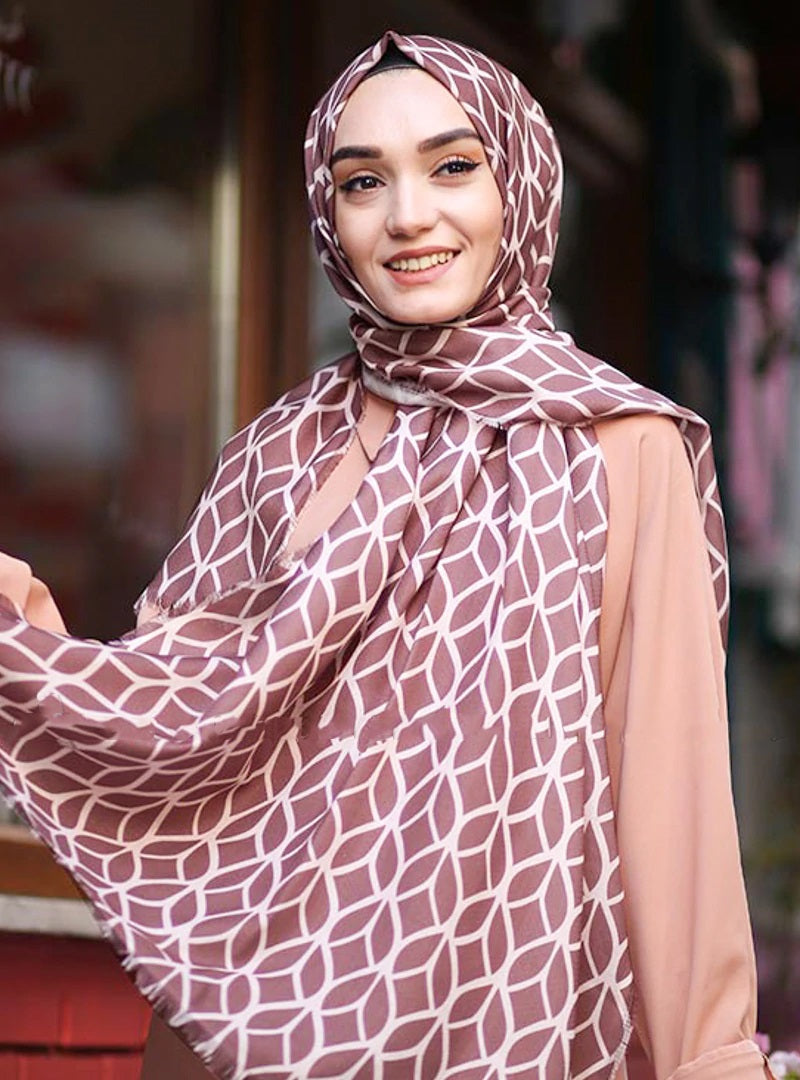 Lattice Pashmina Cotton Hijab