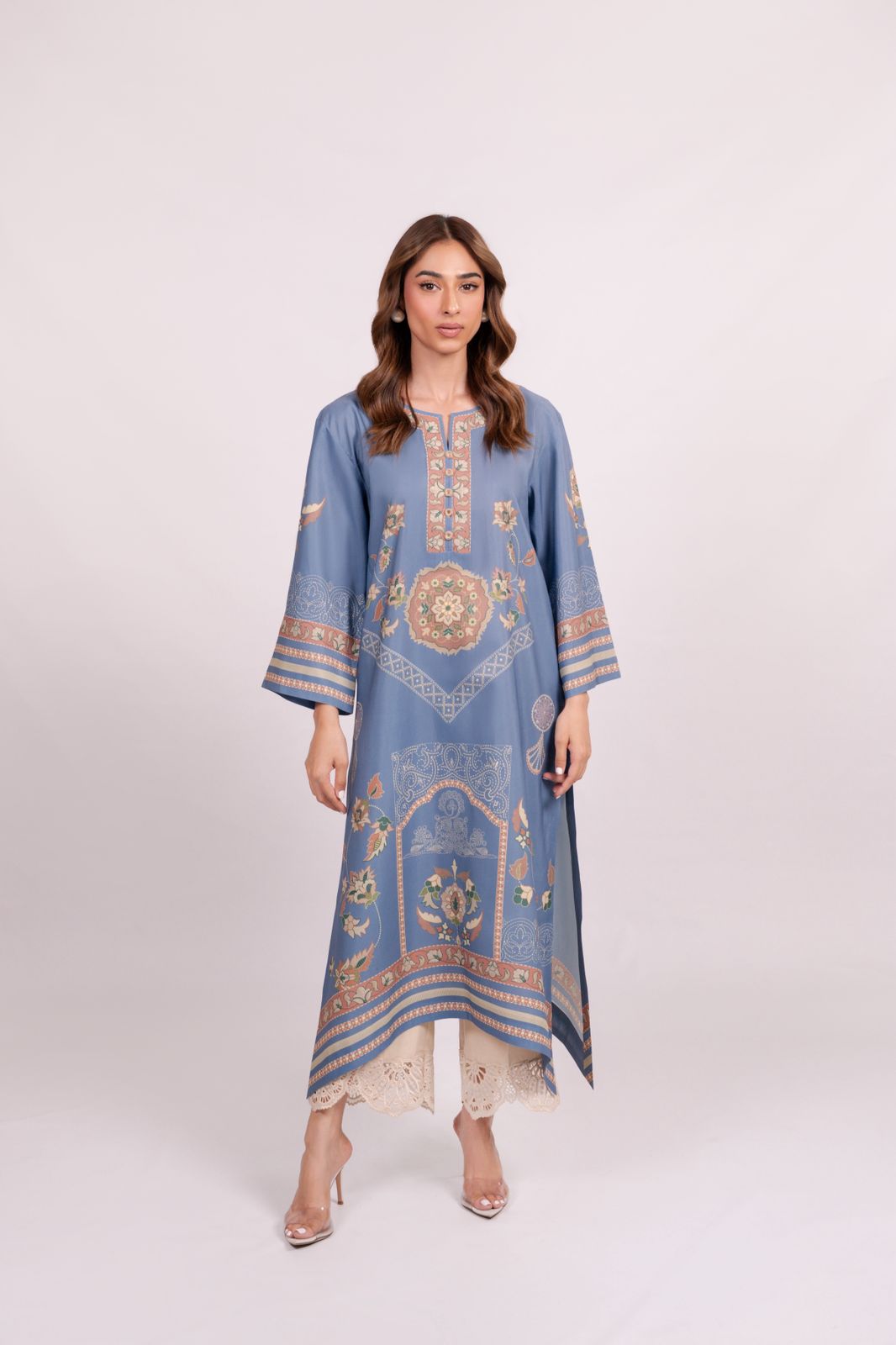 Blue Heritage Luxe Modest Co-Ord Set