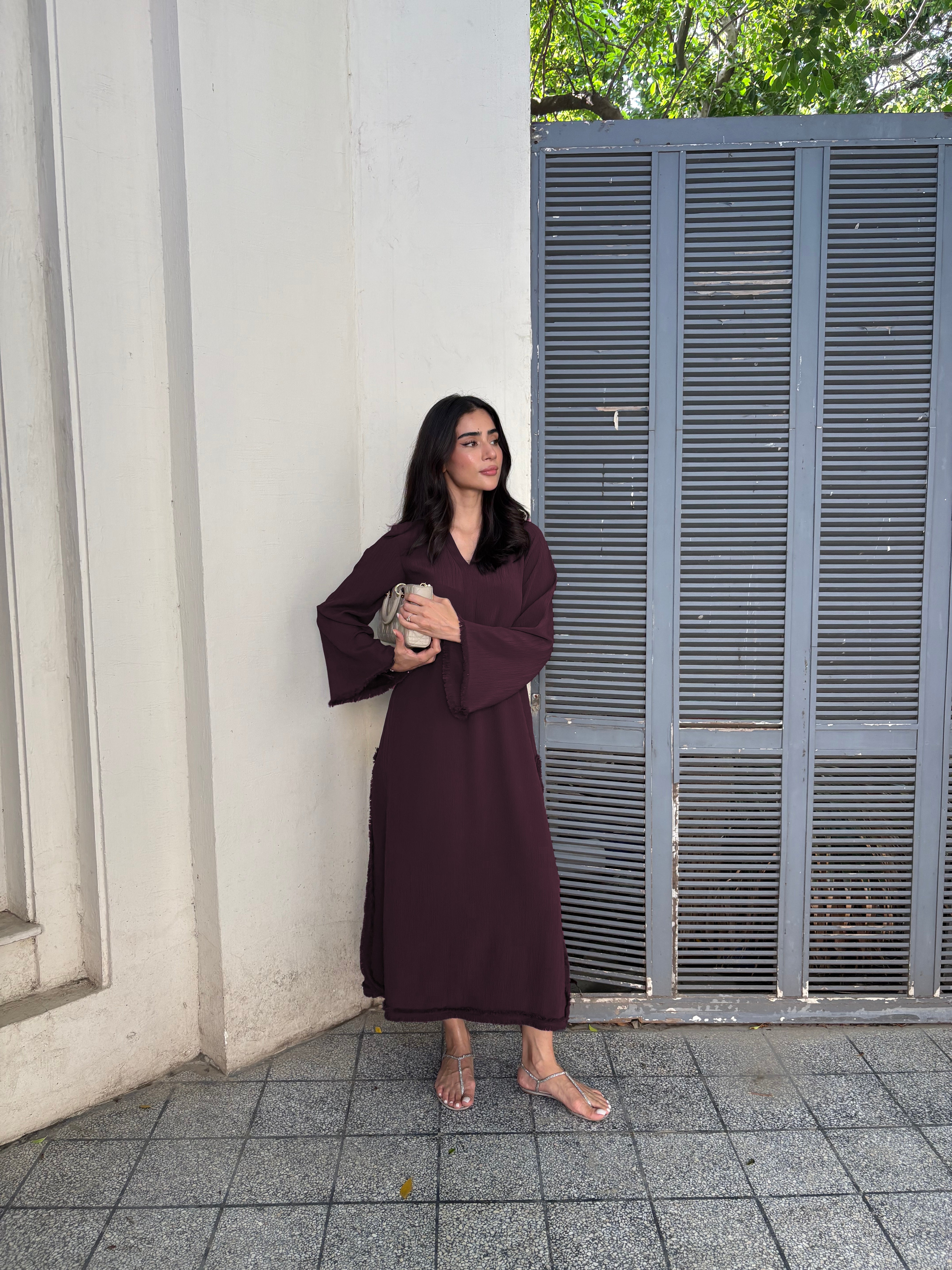 Burgundy GraceFlow Modest Co-Ord Set