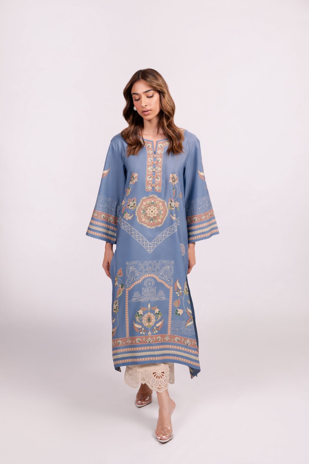 Blue Heritage Luxe Modest Co-Ord Set