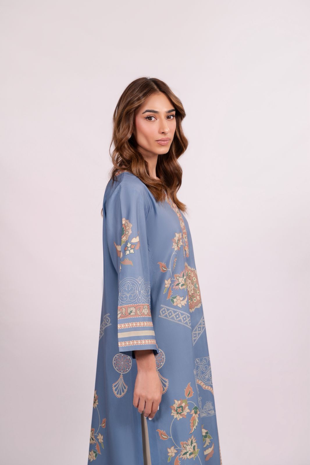 Blue Heritage Luxe Modest Co-Ord Set