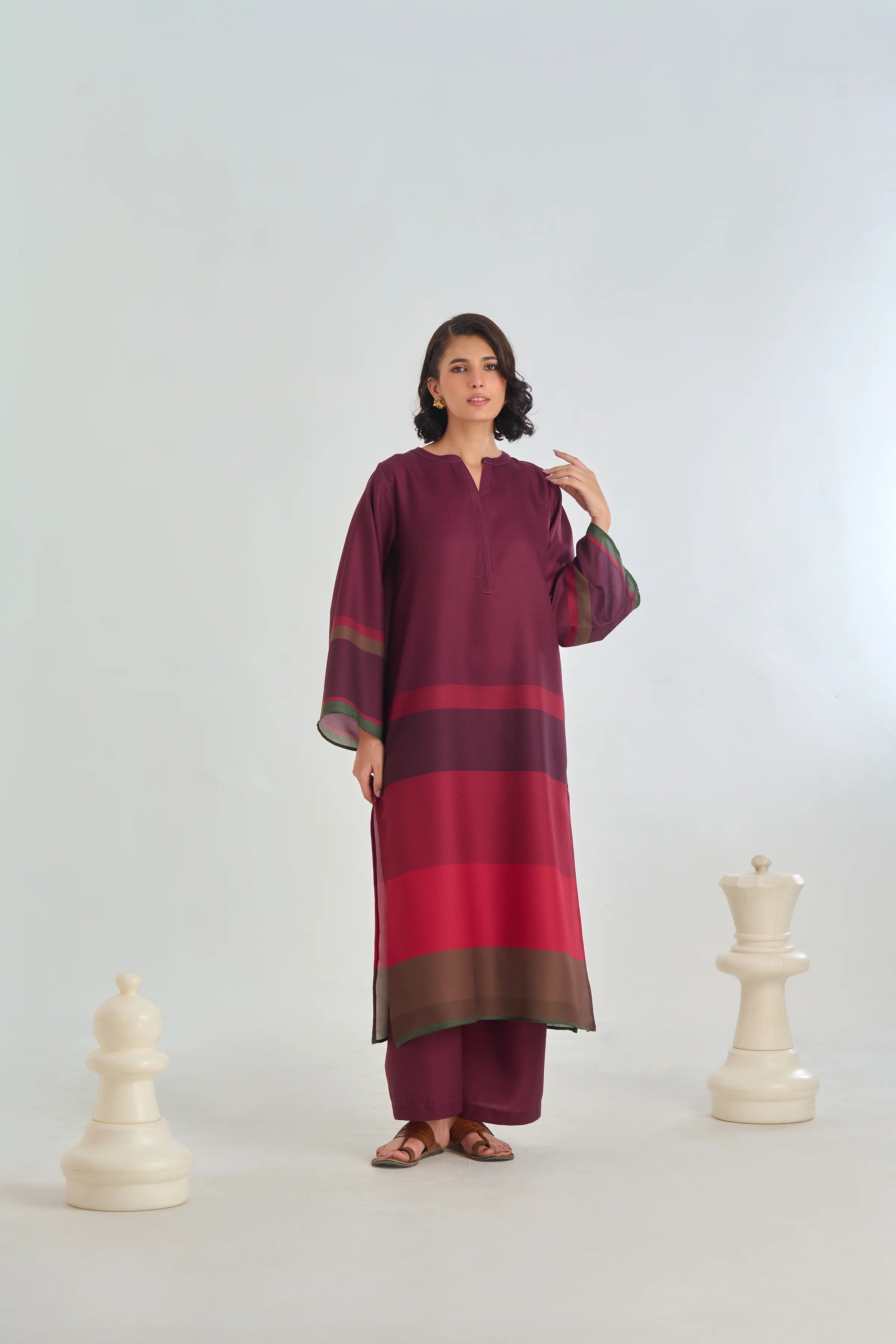 berry ombre modest co ord set women