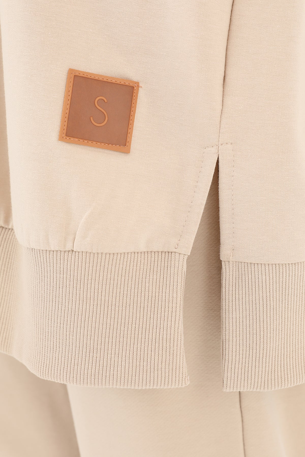 Beige Ease Modest Oversized Casual Tunic