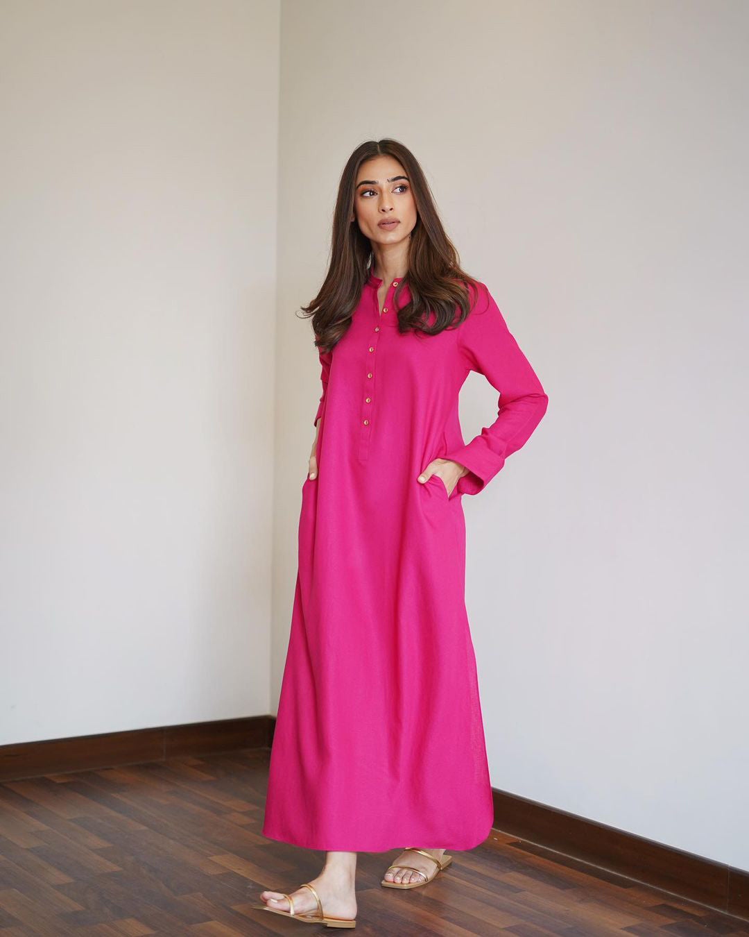 Deep Pink Radiance Luxe Modest Co-Ord Set
