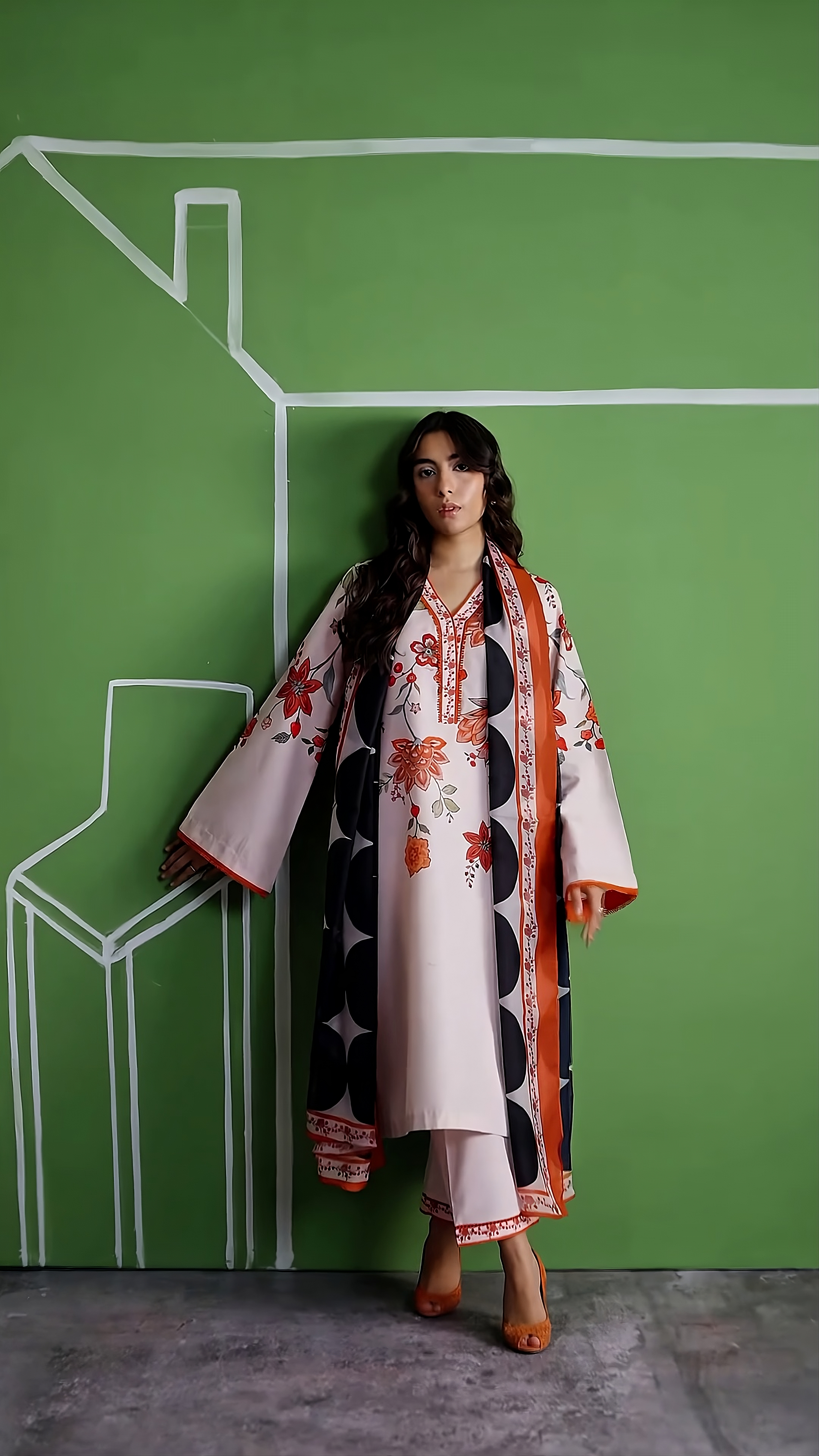 modest co ord set with dupatta