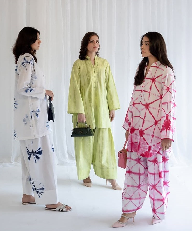 Pink Tie-Dye Farshi Flow Modest Co-Ord Set