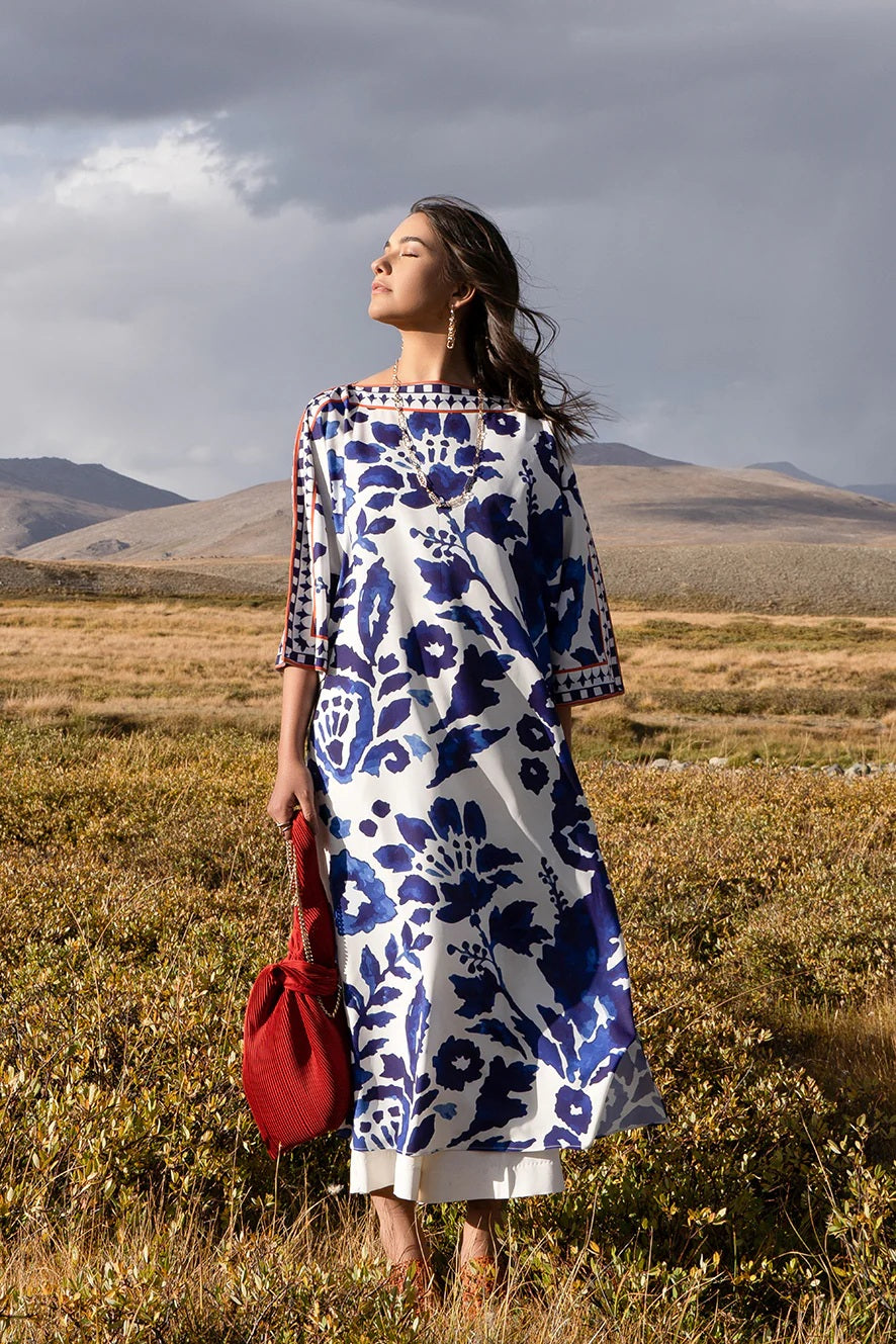 premium coord sets in white and floral print - Haya & Kalos