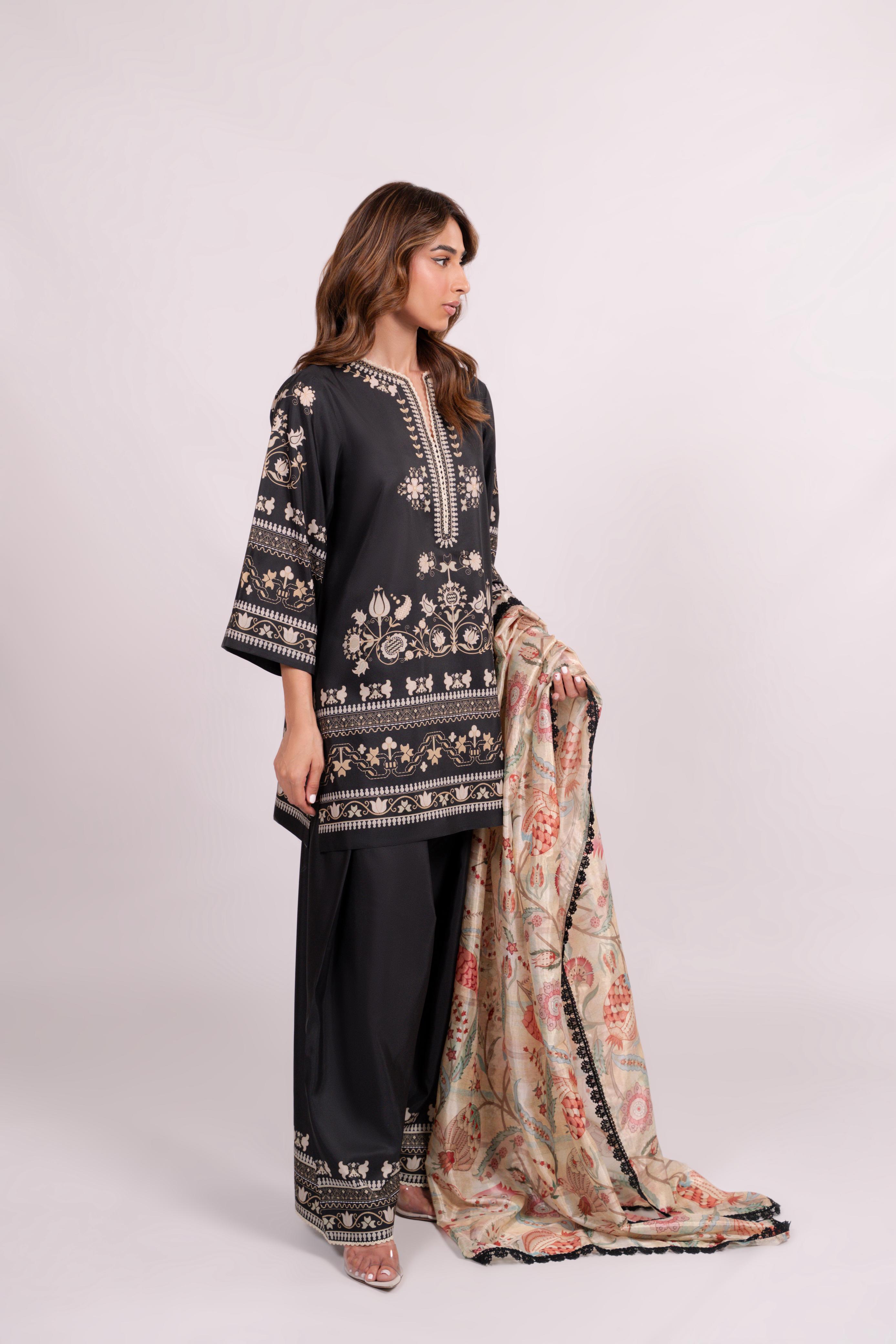 Noir Heritage Bloom Modest Co-Ord Set