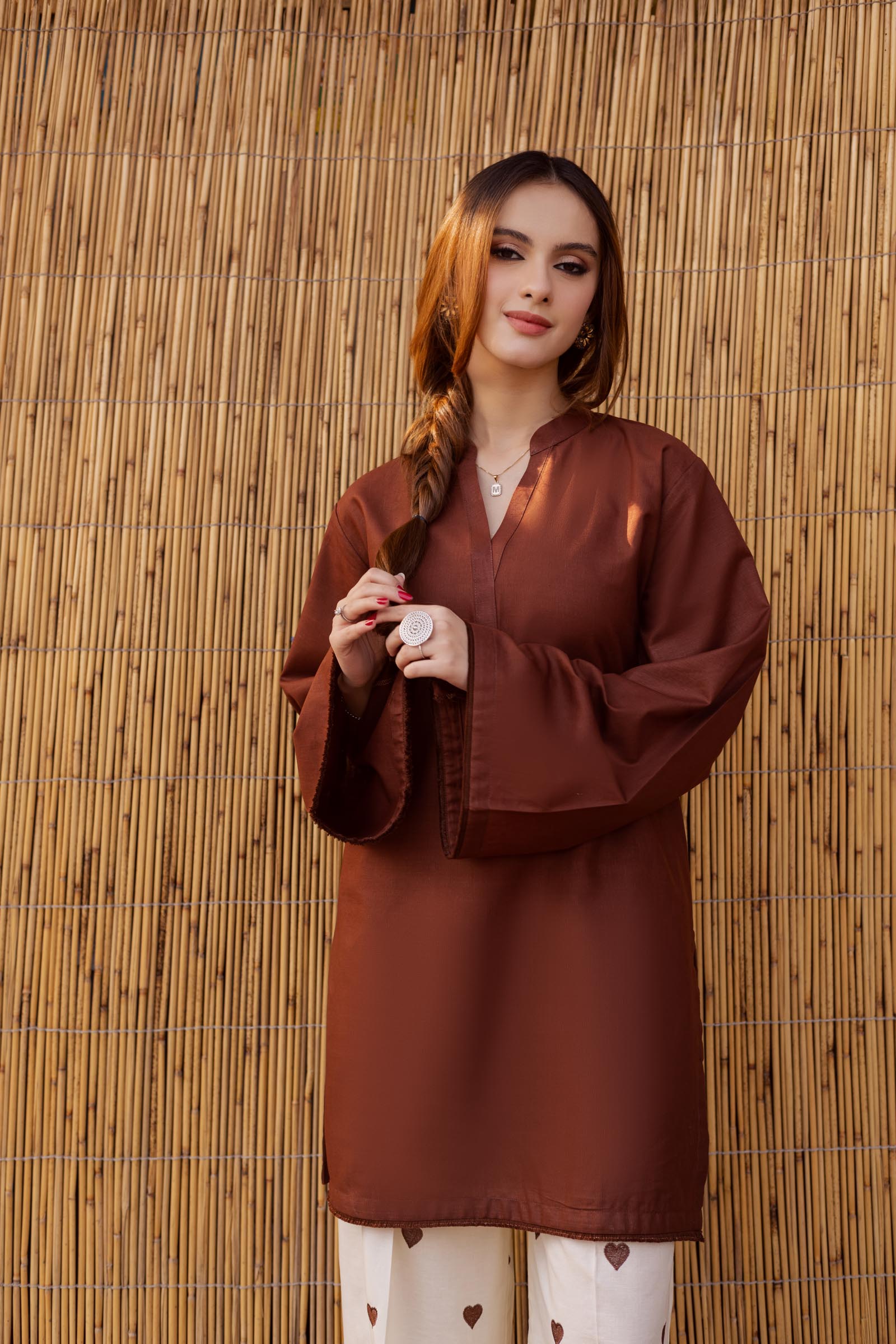 Rust Noor Ease Signature Modest Co-Ord Set