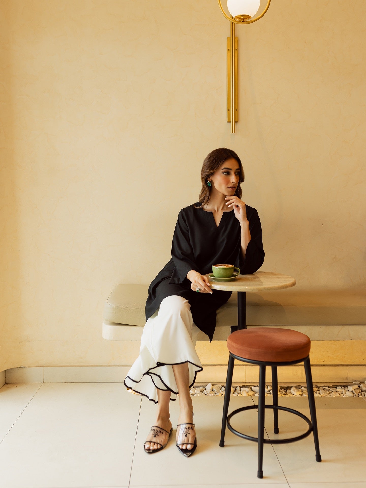 Black Ease Straight Modest Co-Ord Set