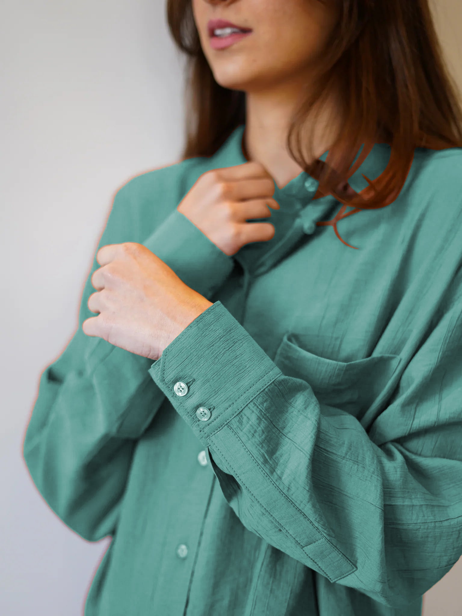 Mint Green CrushFlow Modest Co-Ord Set