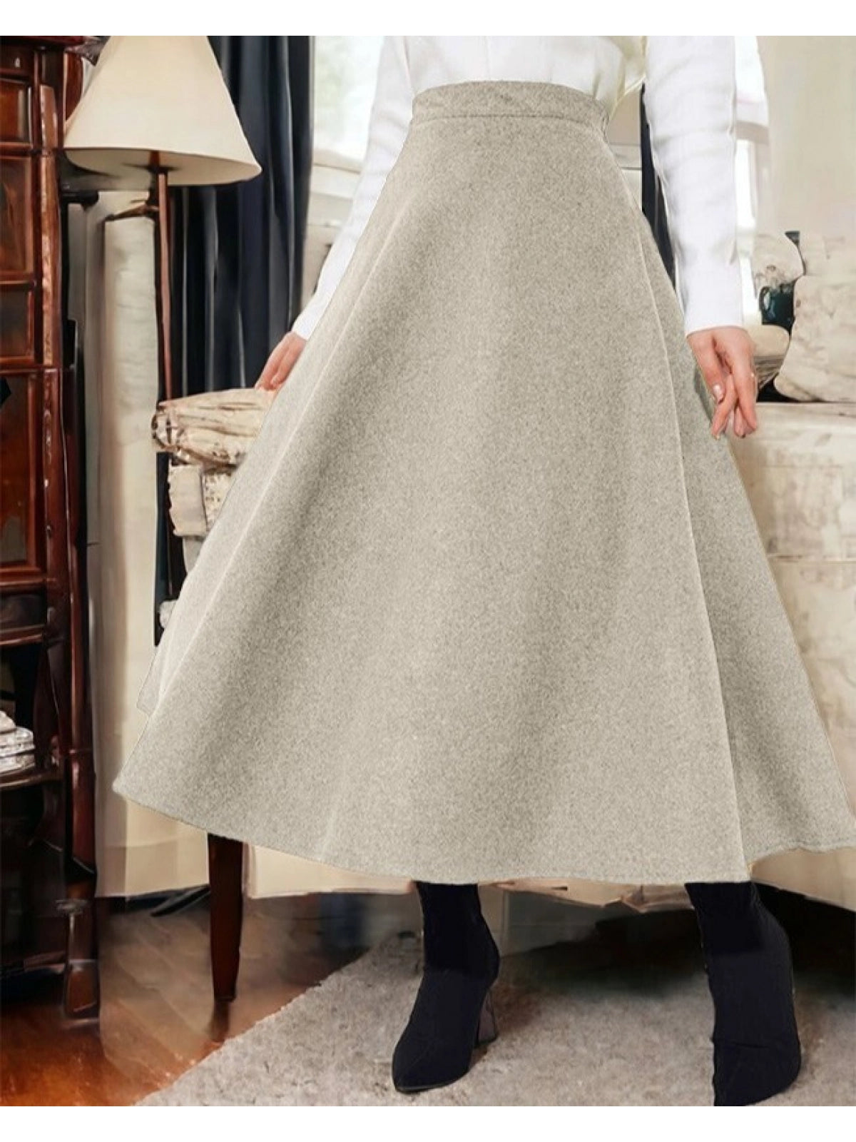 elegant winter modest skirt women