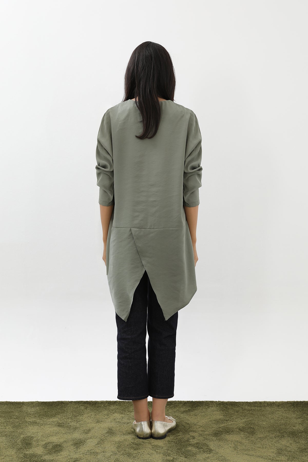 haya and kalos khaki modest wear top for women
