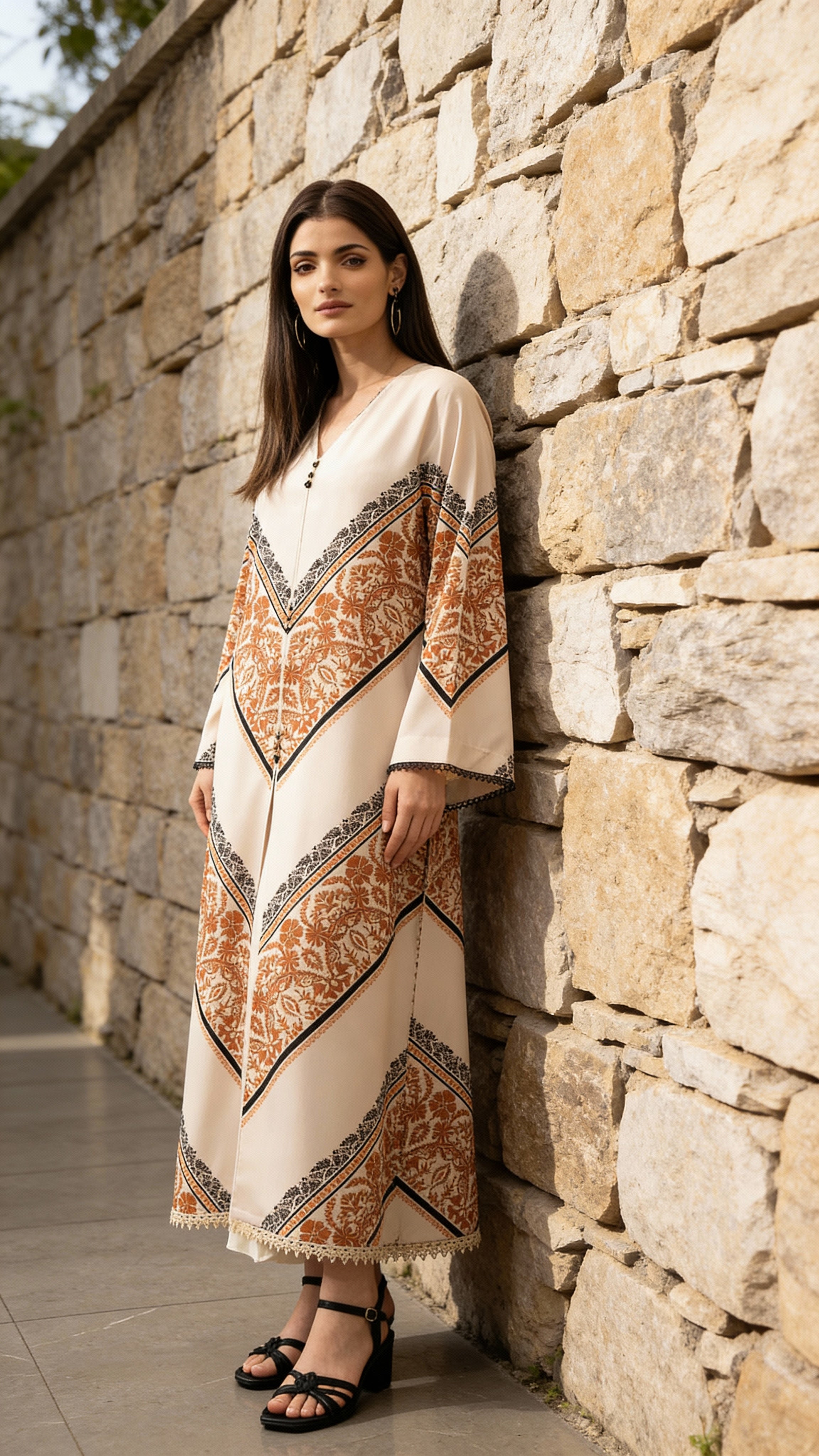 earthy tone modest co ord set women