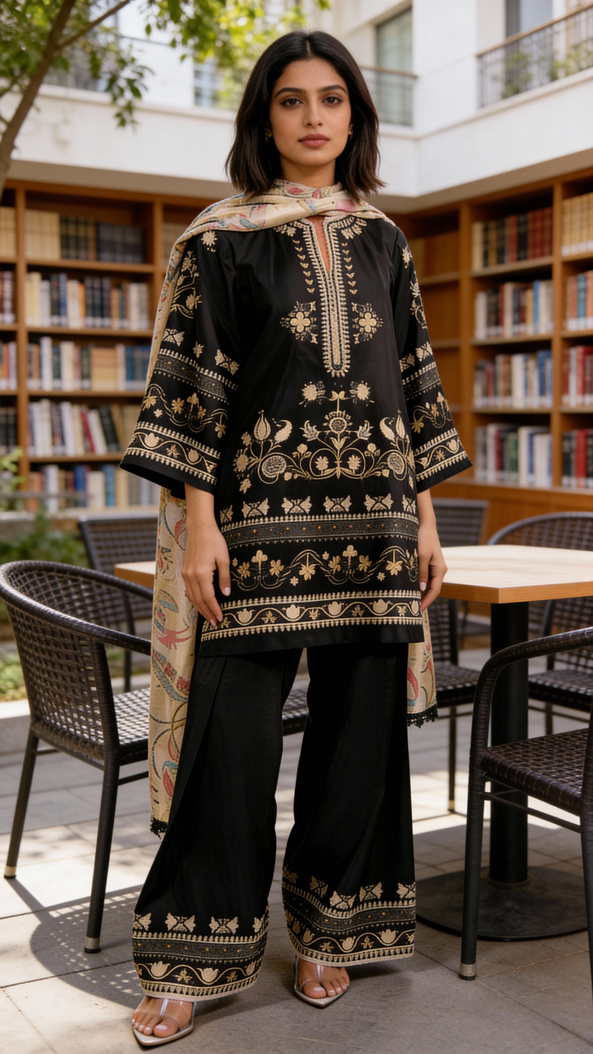 noir heritage bloom modest co ord set