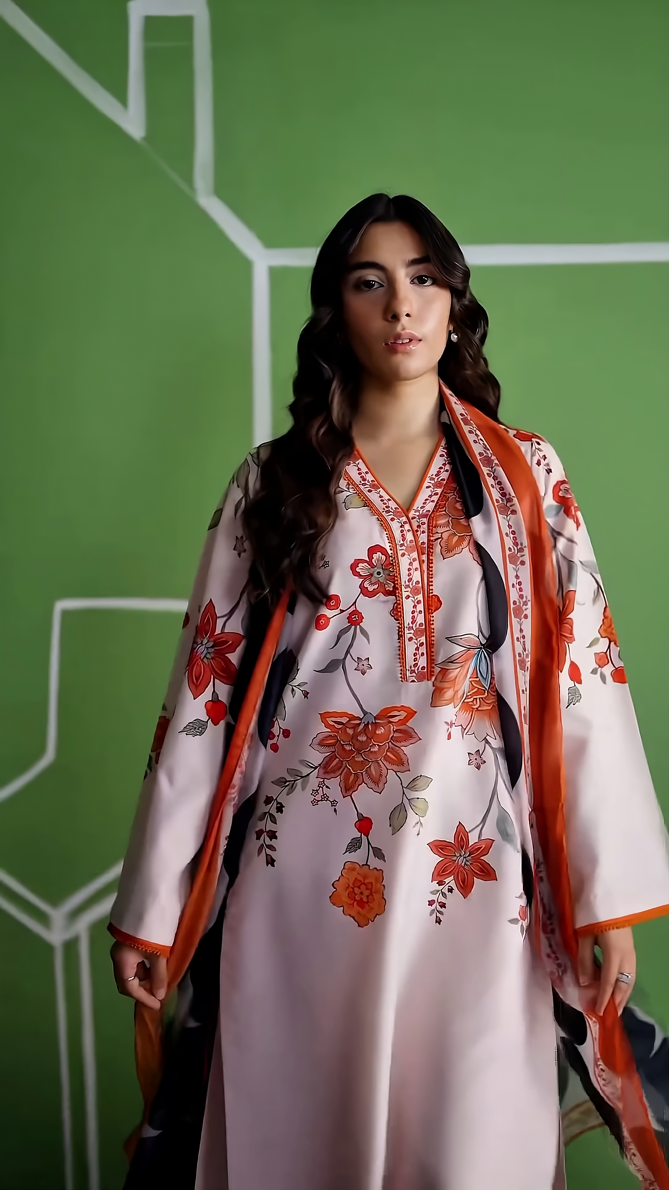 premium modest co ord set ivory