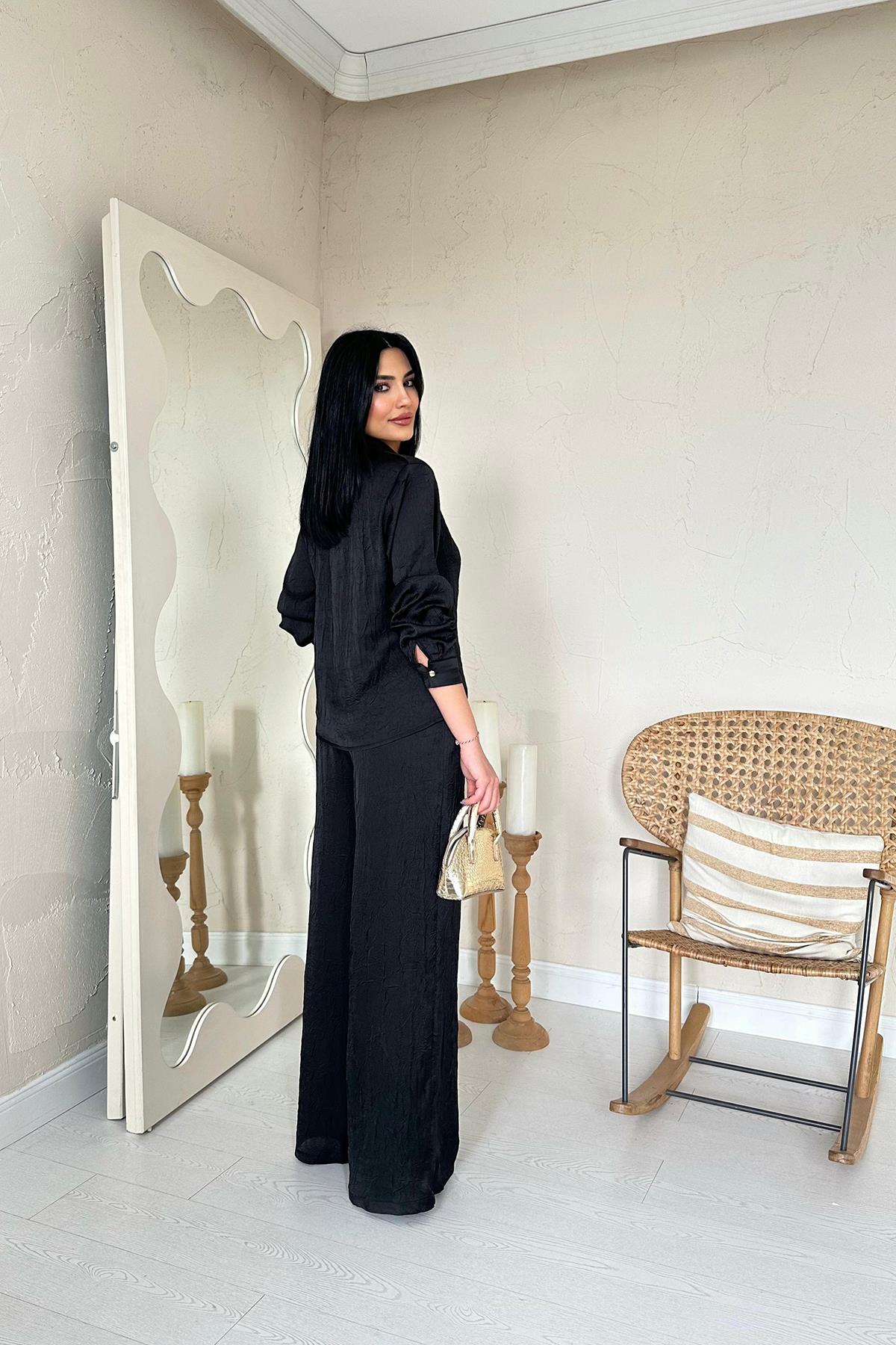 modest black co-ord outfit for women india