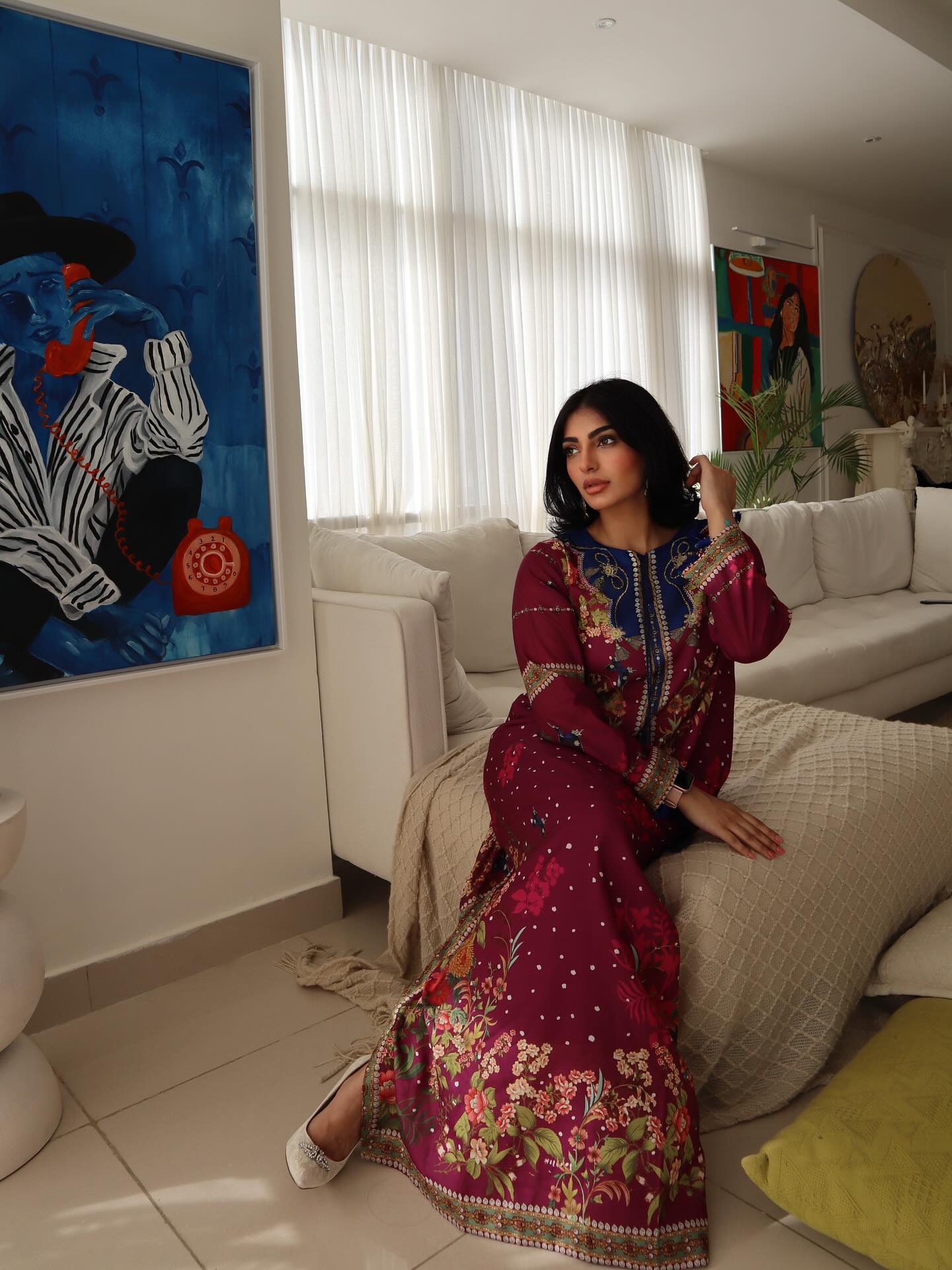 Magenta Bloom Modest Co-Ord Set