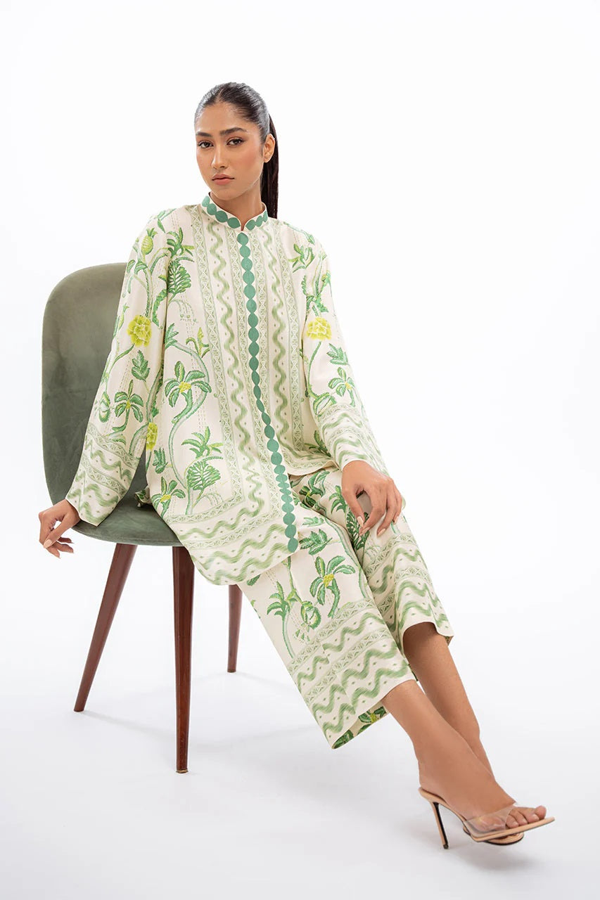 Mono Geo Modest Printed Co-Ord Set