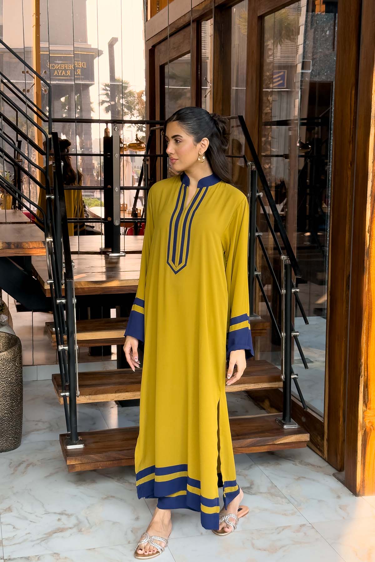 everyday mustard modest two piece set