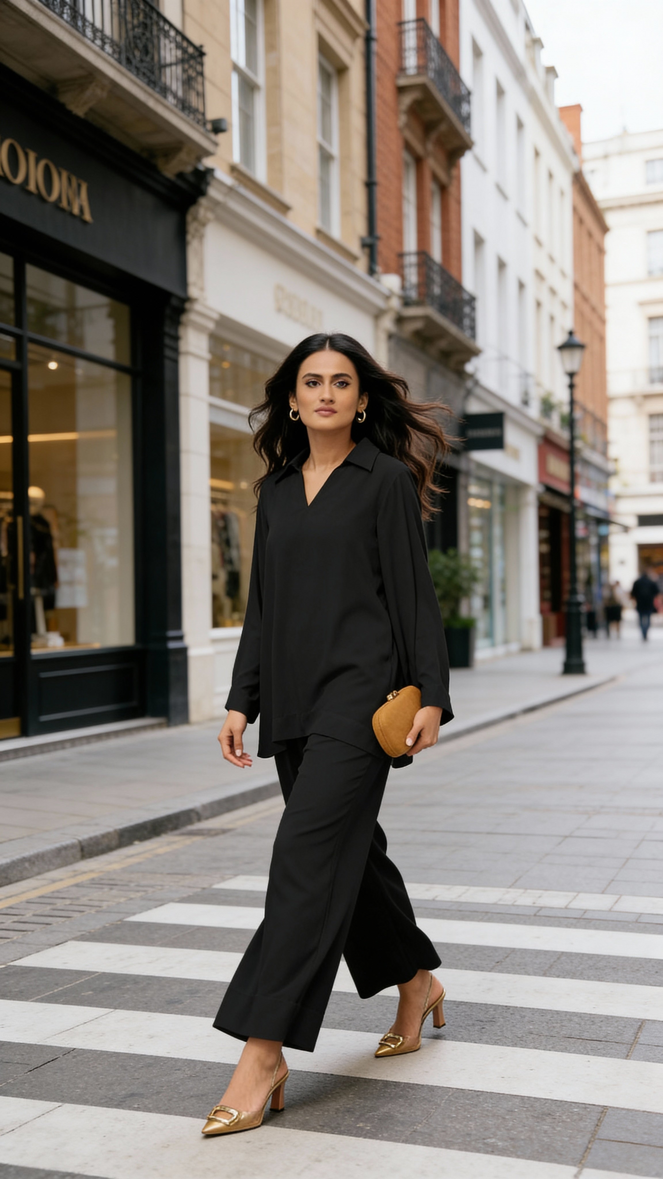 midnight noir signature modest co ord set