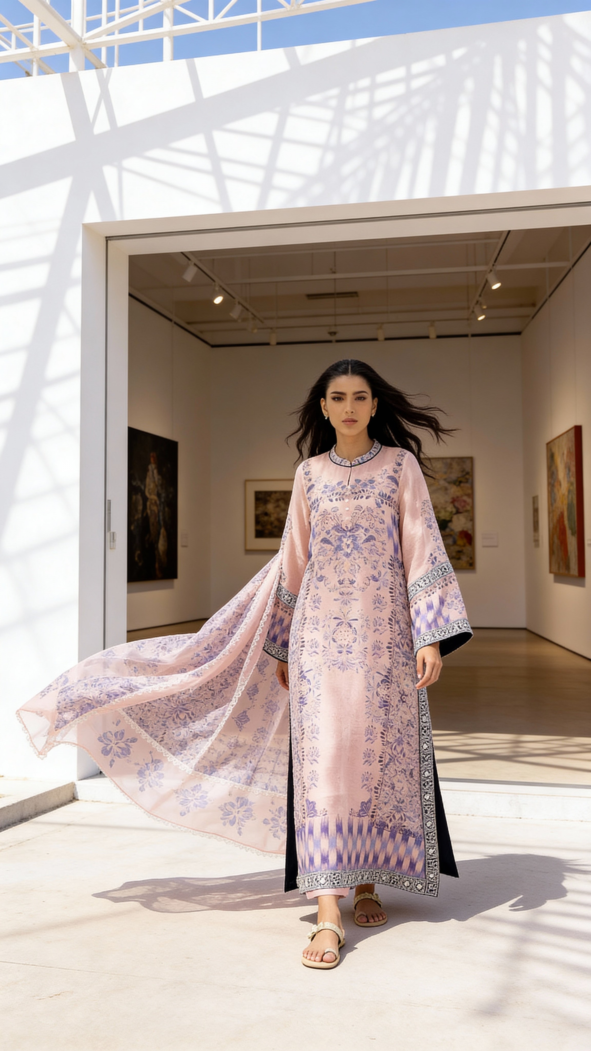 pastel floral modest festive outfit haya and kalos