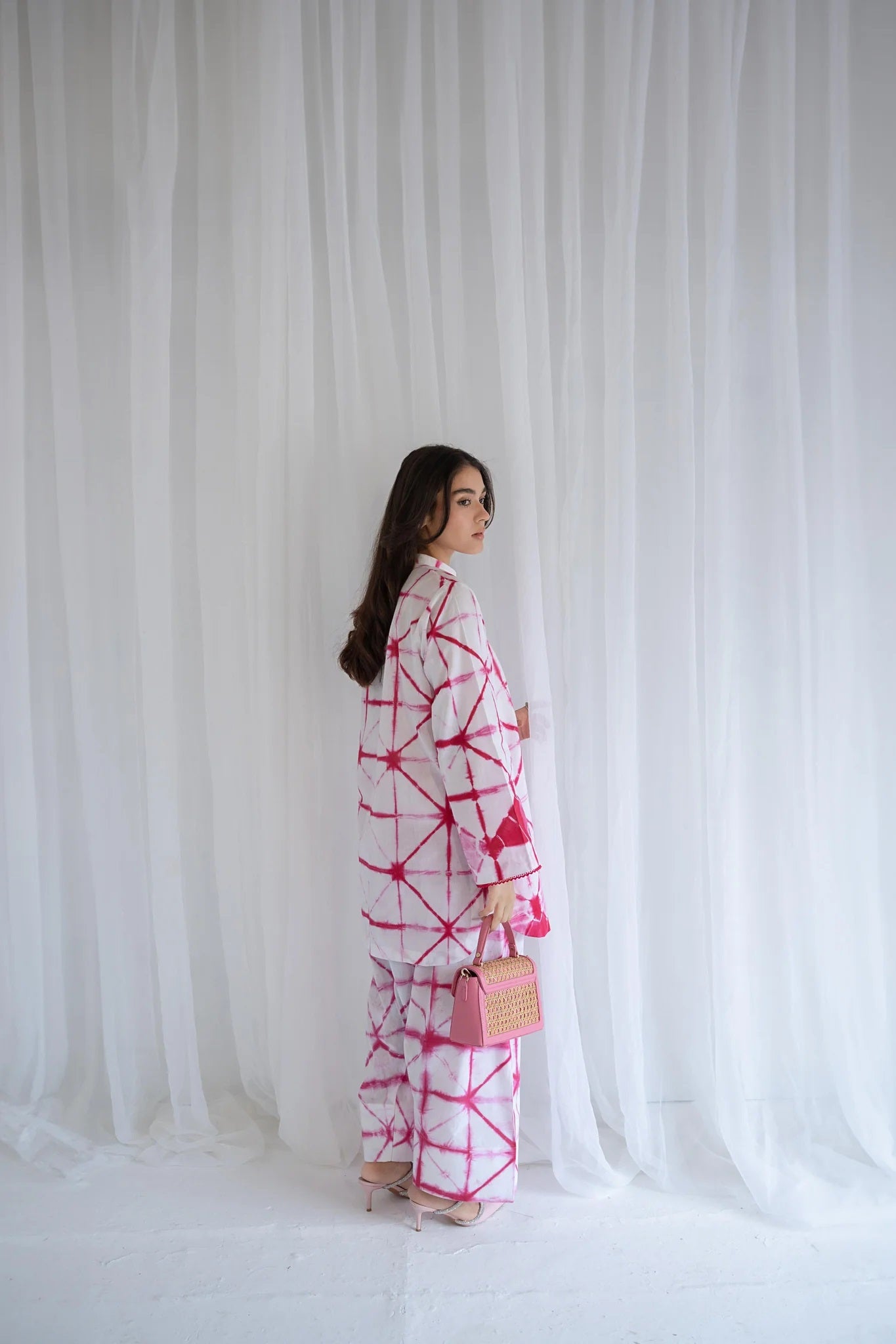 Pink Tie-Dye Farshi Flow Modest Co-Ord Set