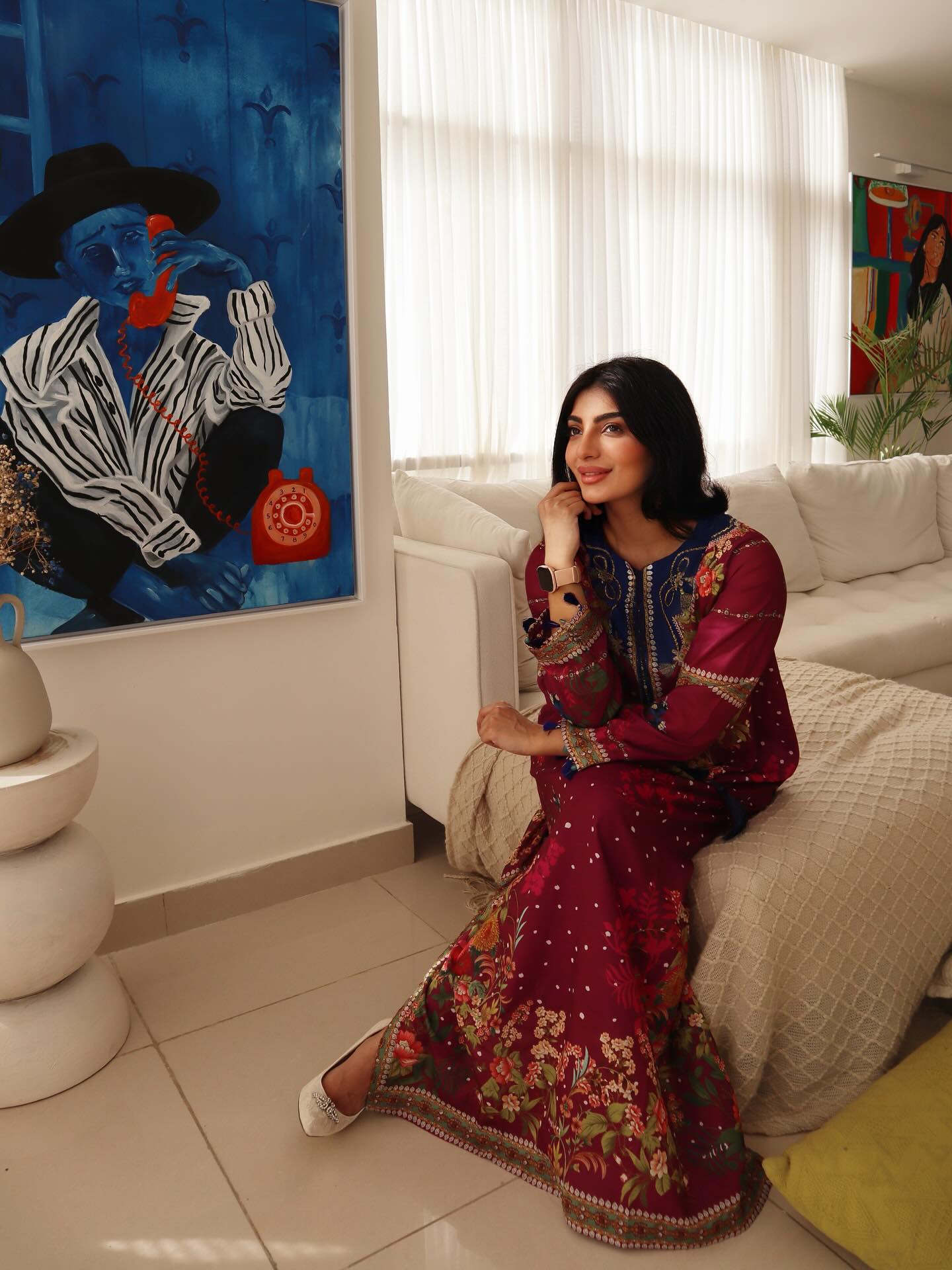 Magenta Bloom Modest Co-Ord Set