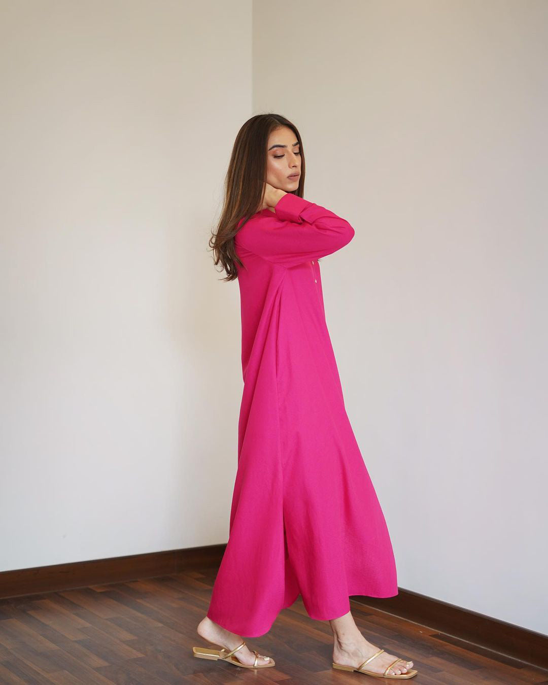 Deep Pink Radiance Luxe Modest Co-Ord Set