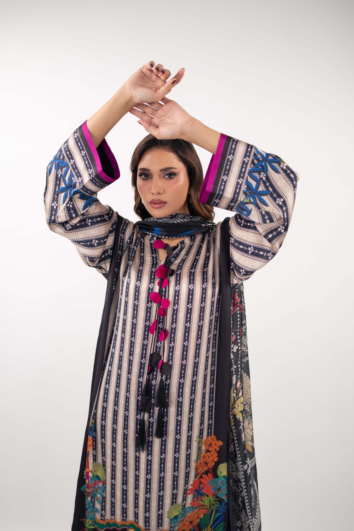 Georgette Chiffon scarf outfit