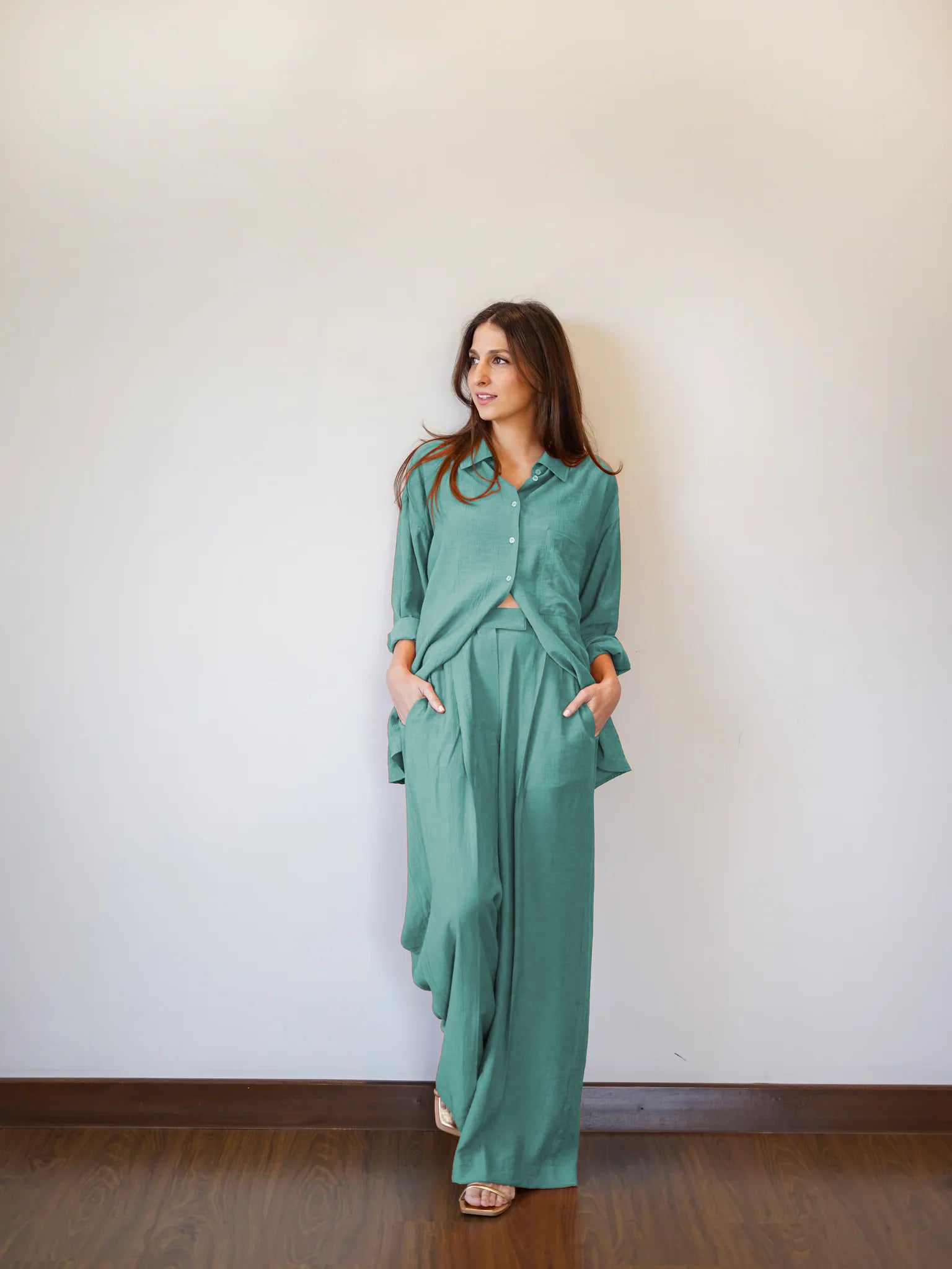 Mint Green CrushFlow Modest Co-Ord Set