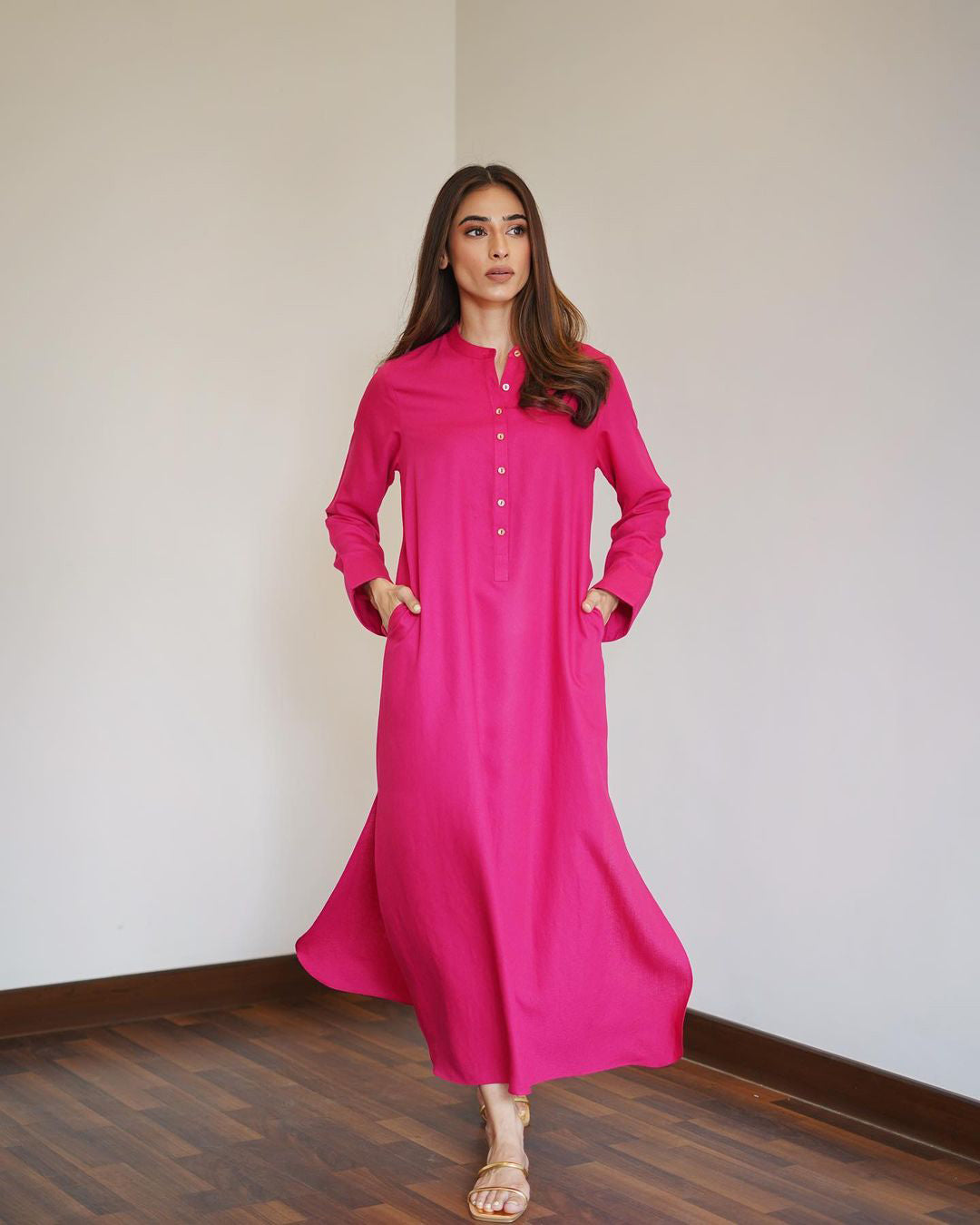 Deep Pink Radiance Luxe Modest Co-Ord Set