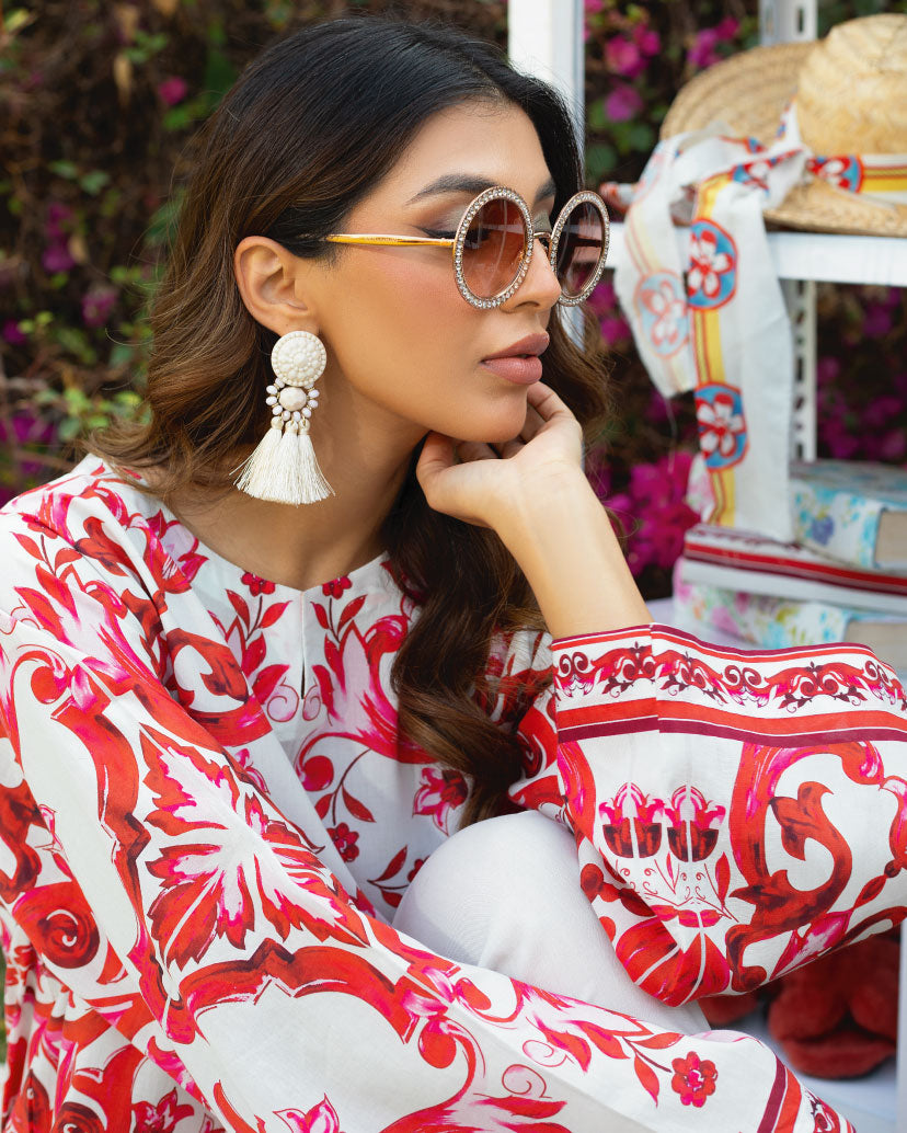 Crimson Garden Harmony Modest Co-Ord Set