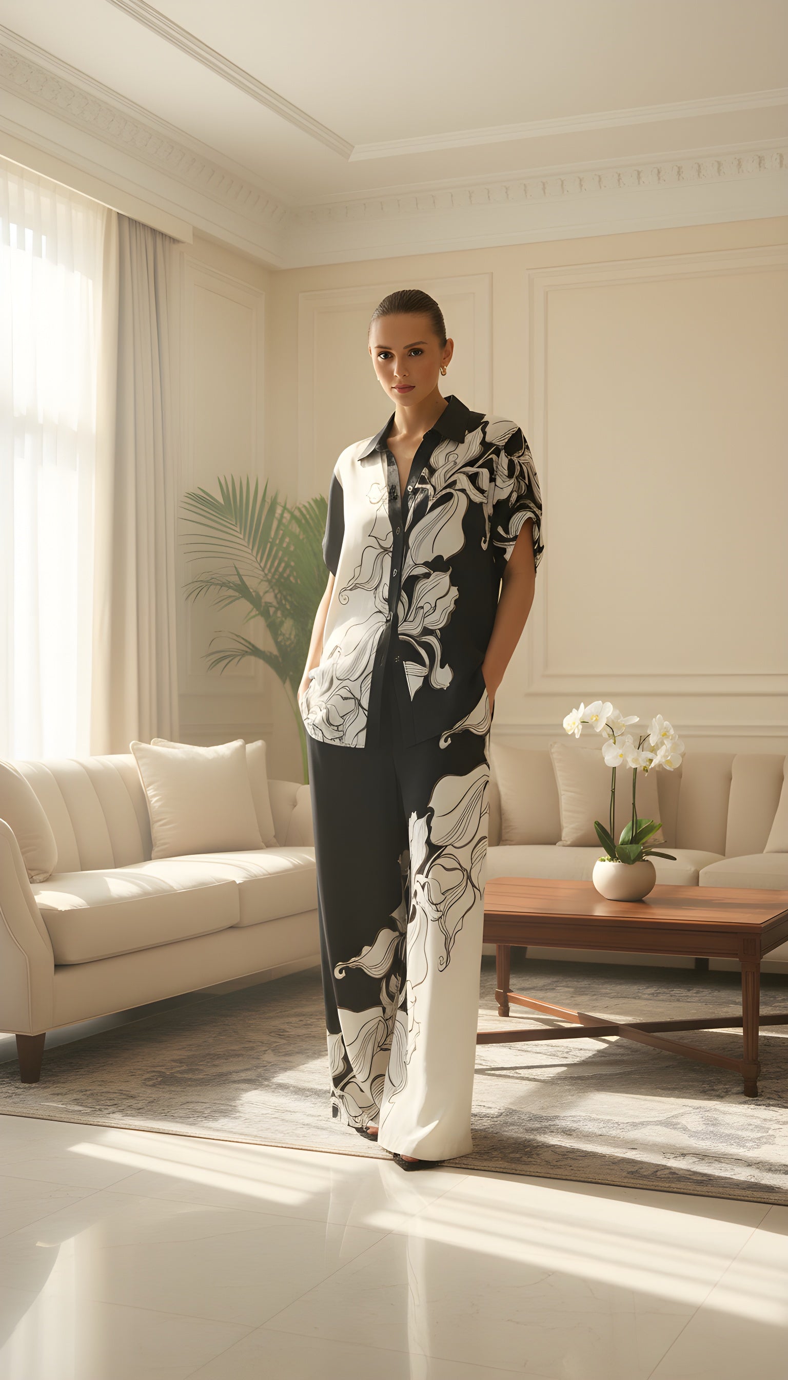 premium monochrome modest outfit for women