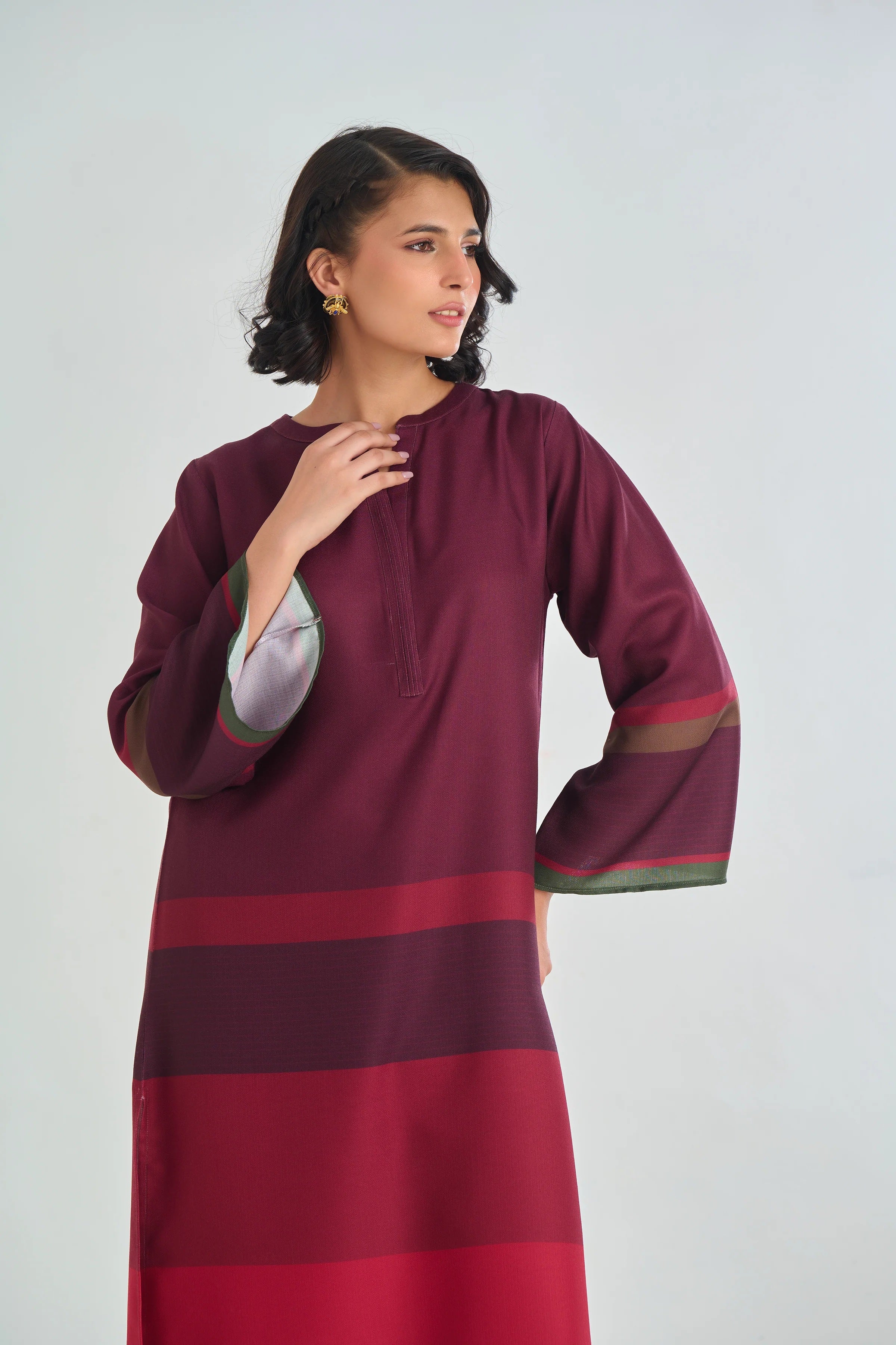 ombre printed kurta pant modest outfit