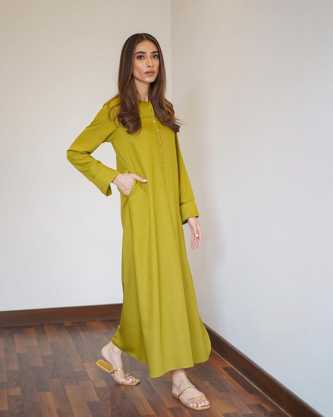 Lime Radiance Luxe Modest Co-Ord Set