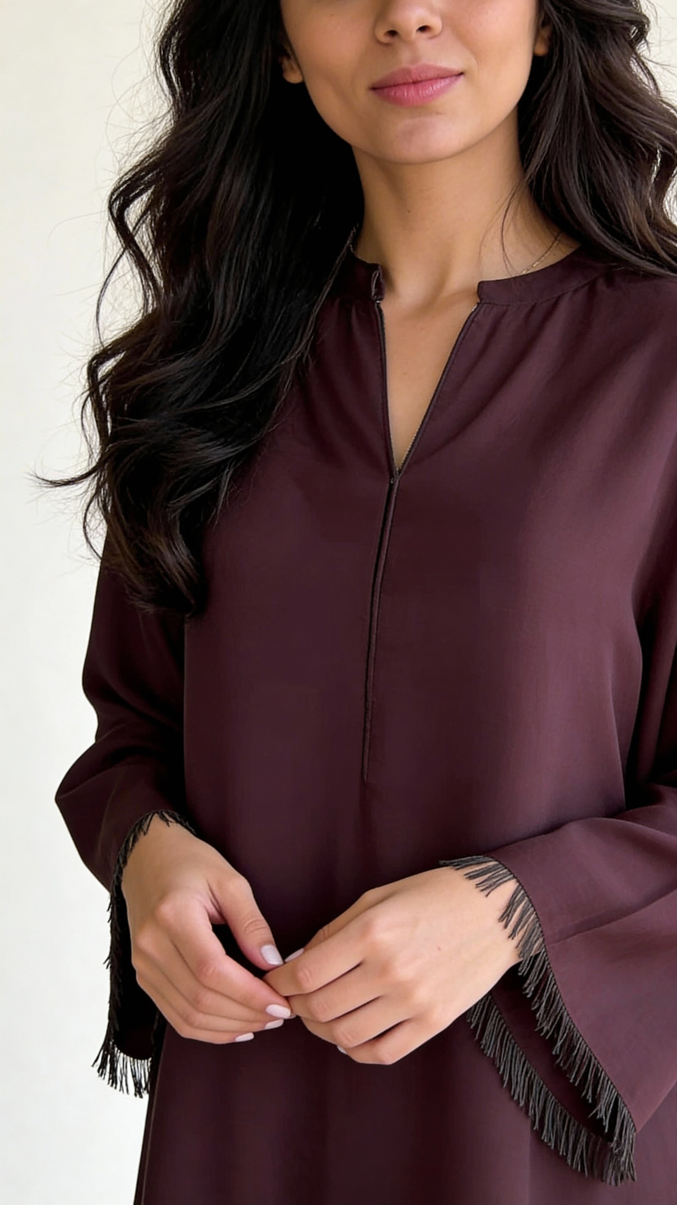 wine viscose silk modest co ord women