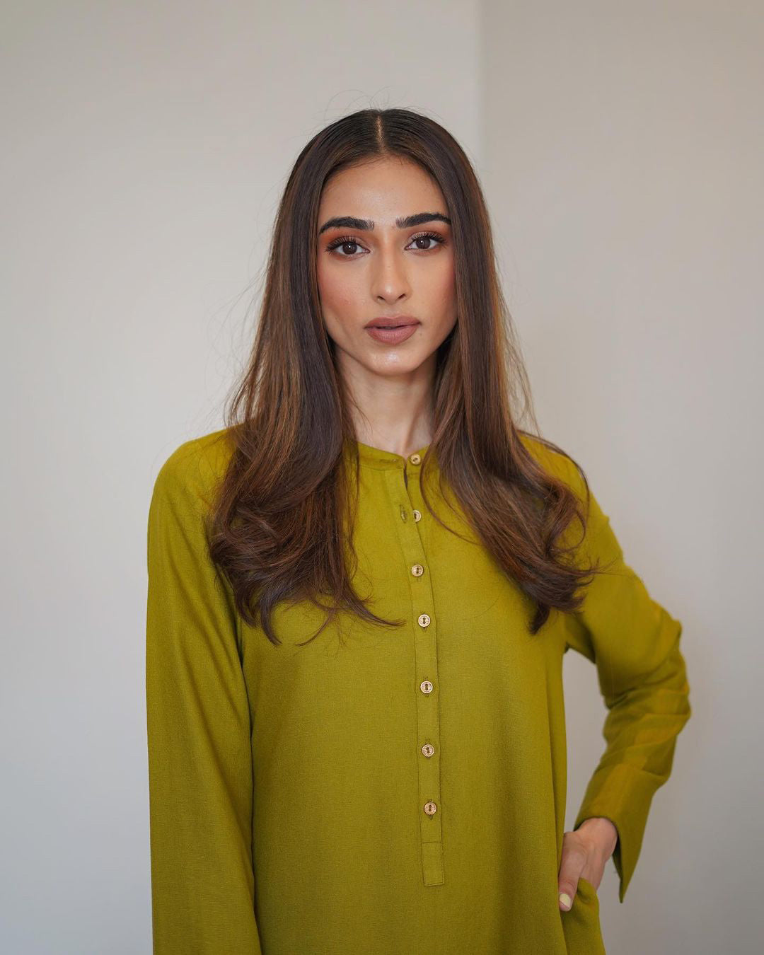 Lime Radiance Luxe Modest Co-Ord Set