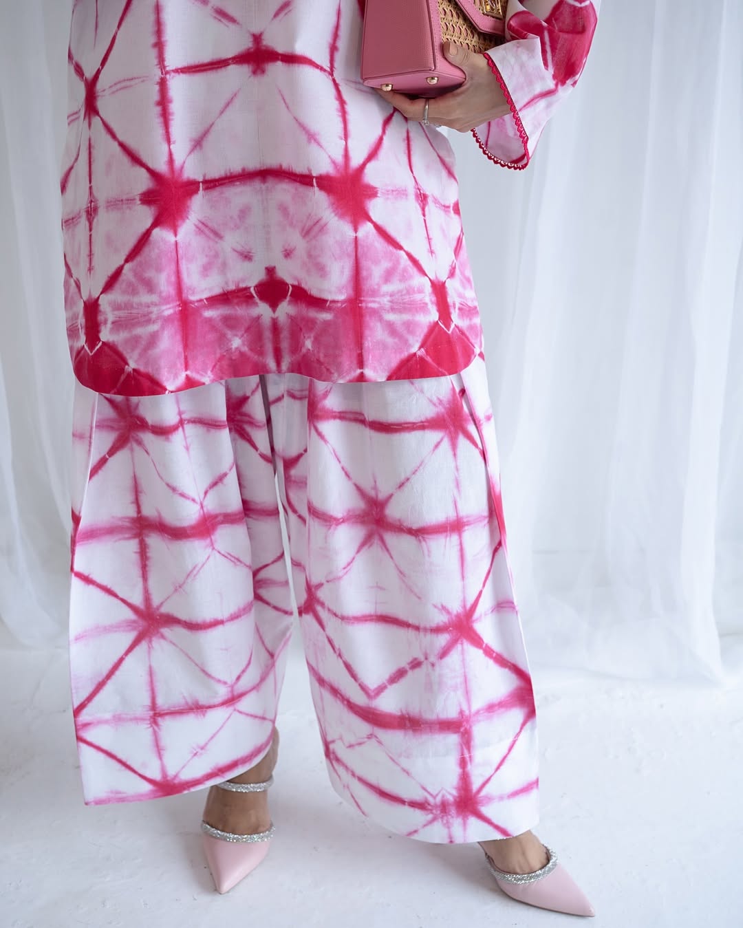 Pink Tie-Dye Farshi Flow Modest Co-Ord Set