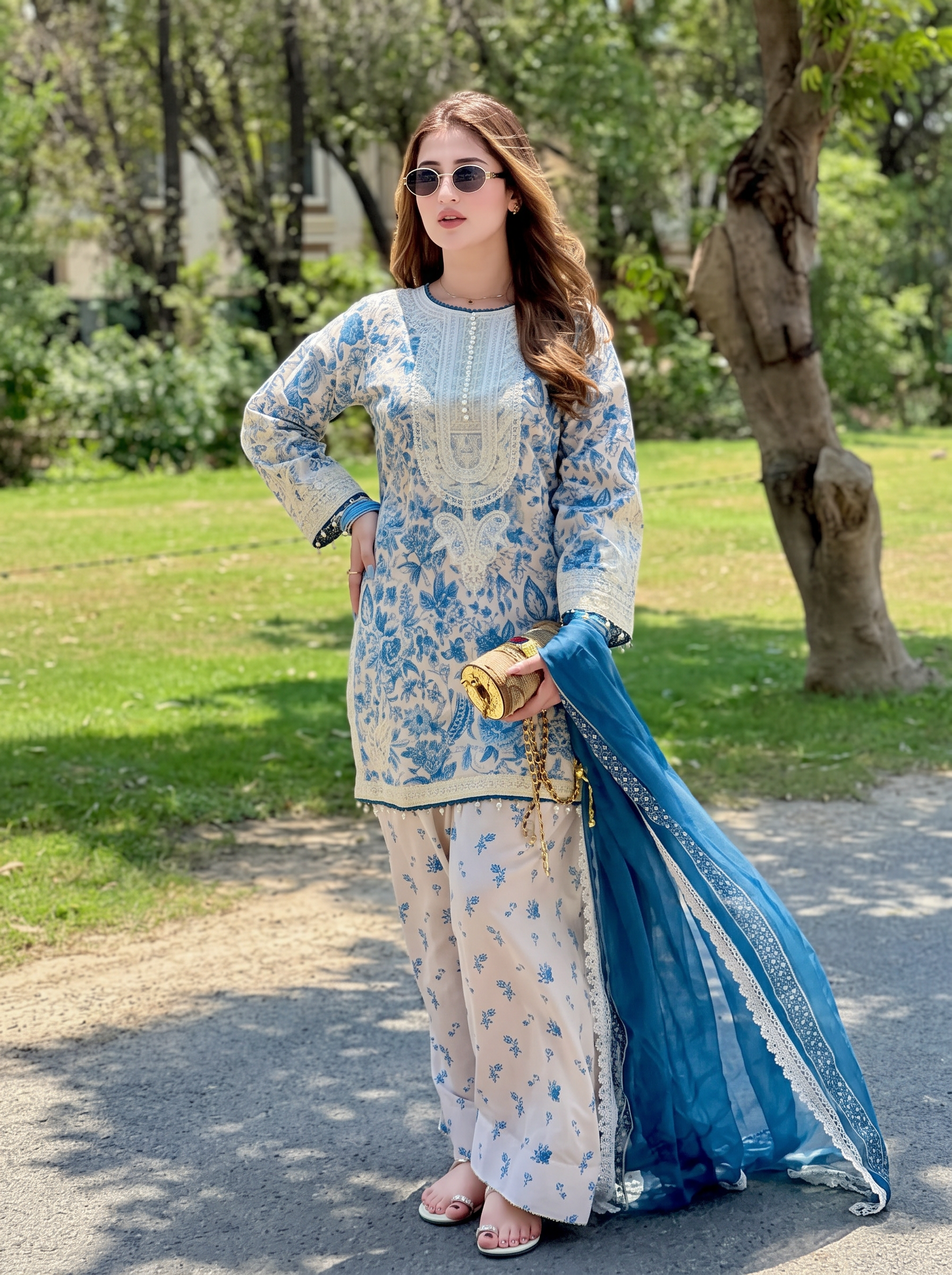 Azure Pearl Grace Atelier Modest Co-Ord Set