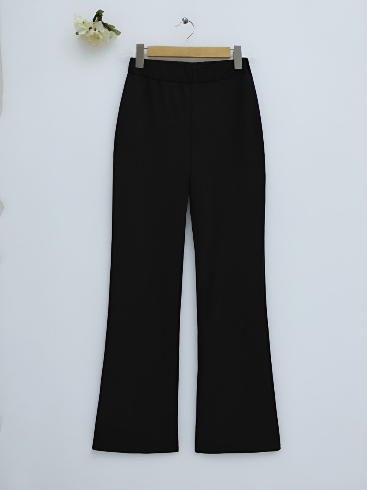 workwear straight leg modest trousers black