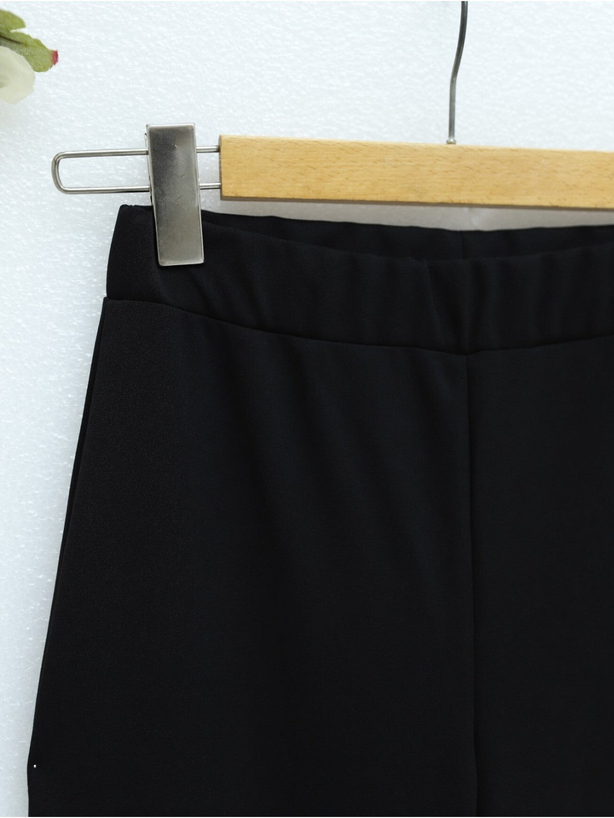 imported workwear straight leg modest trousers black