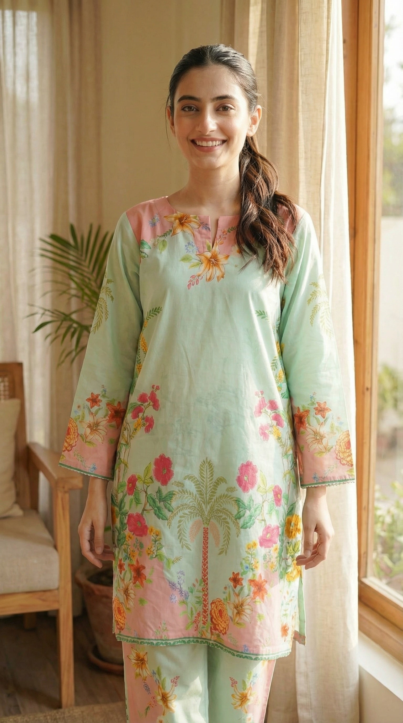 breathable floral modest everyday wear