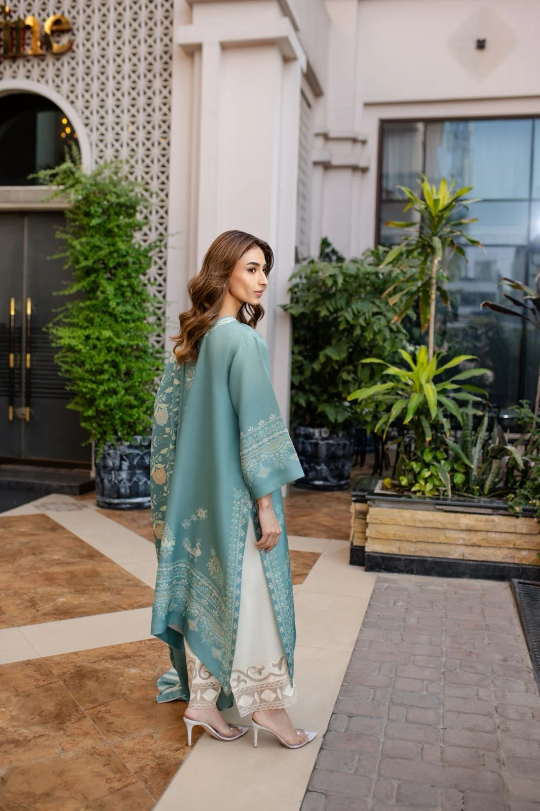 Sage Heritage Signature Modest Co-Ord Set With Scarf