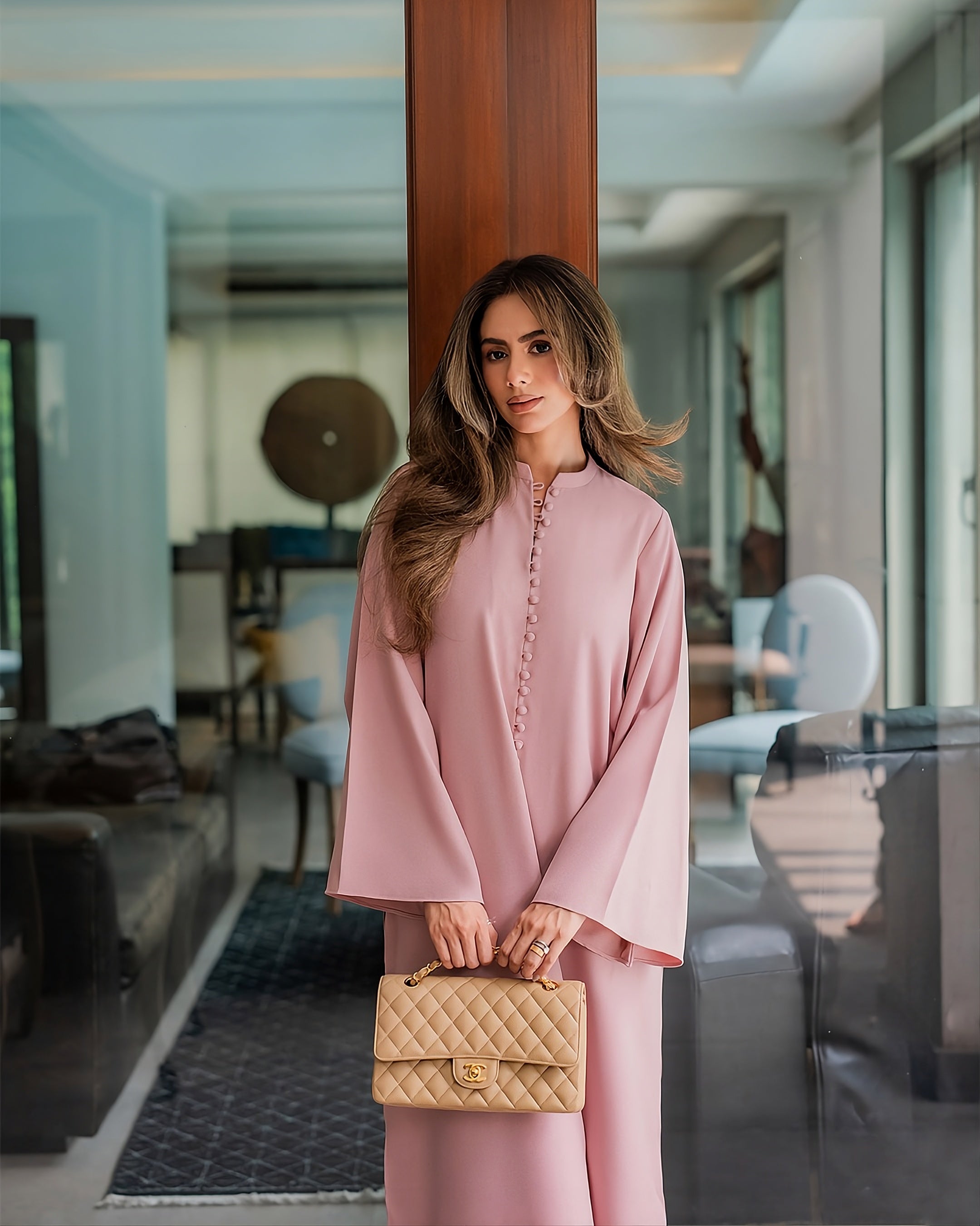 Blush Serenity Buttonline Signature Modest Co-Ord Set
